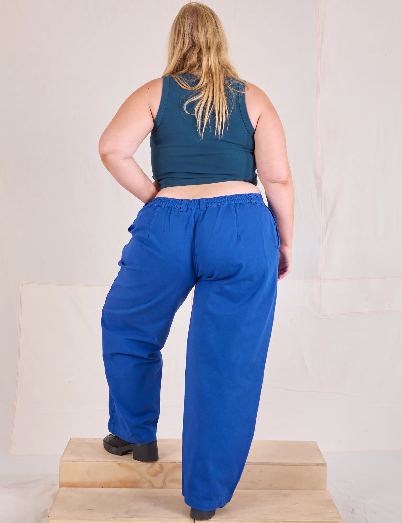 Mid-Rise Pleated Trousers - Royal Blue sold by Big Bud Press product image thumbnail 5