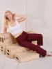Mid-Rise Work Pants - Red Wine sold by Big Bud Press