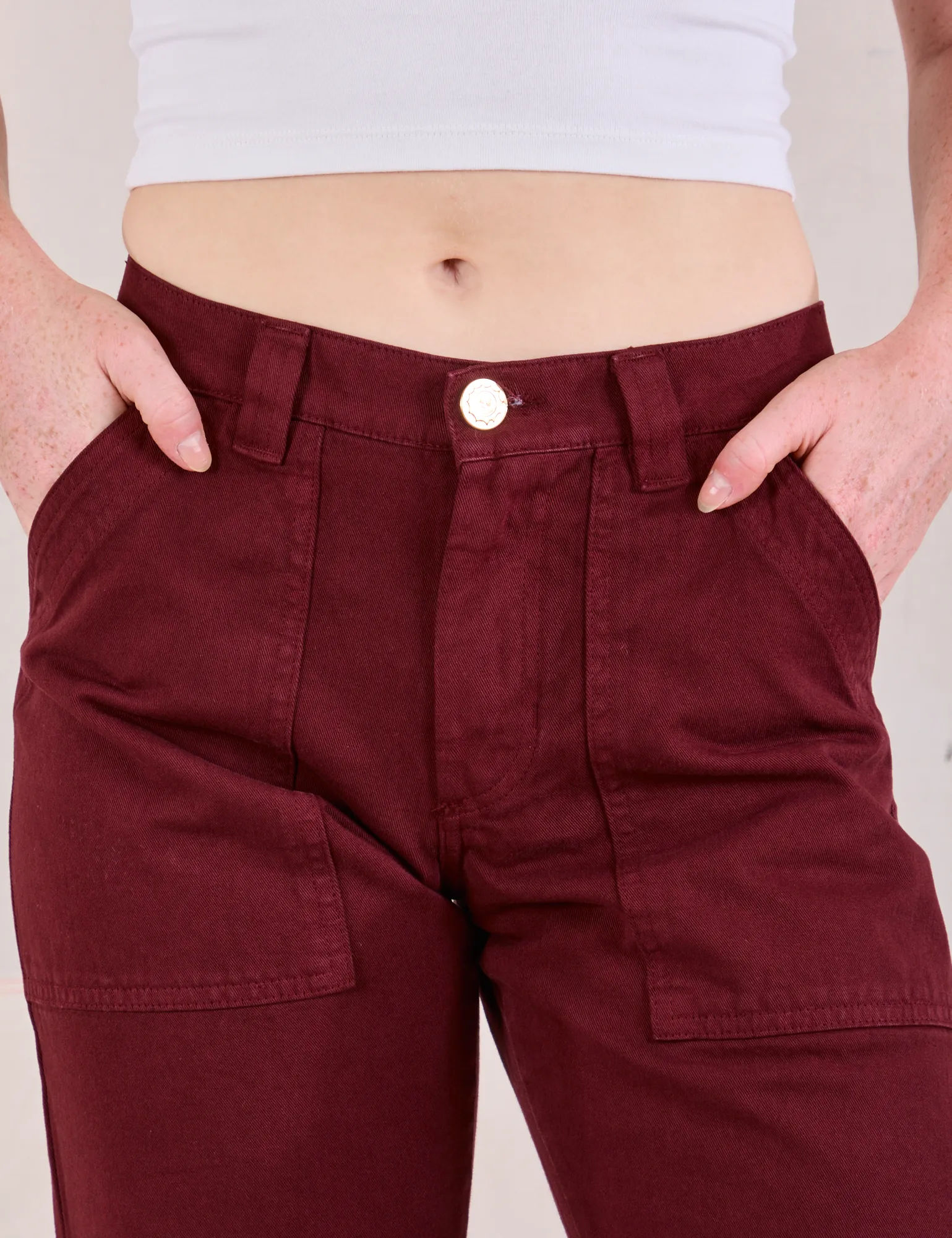 Mid-Rise Work Pants - Red Wine sold by Big Bud Press product image thumbnail 4