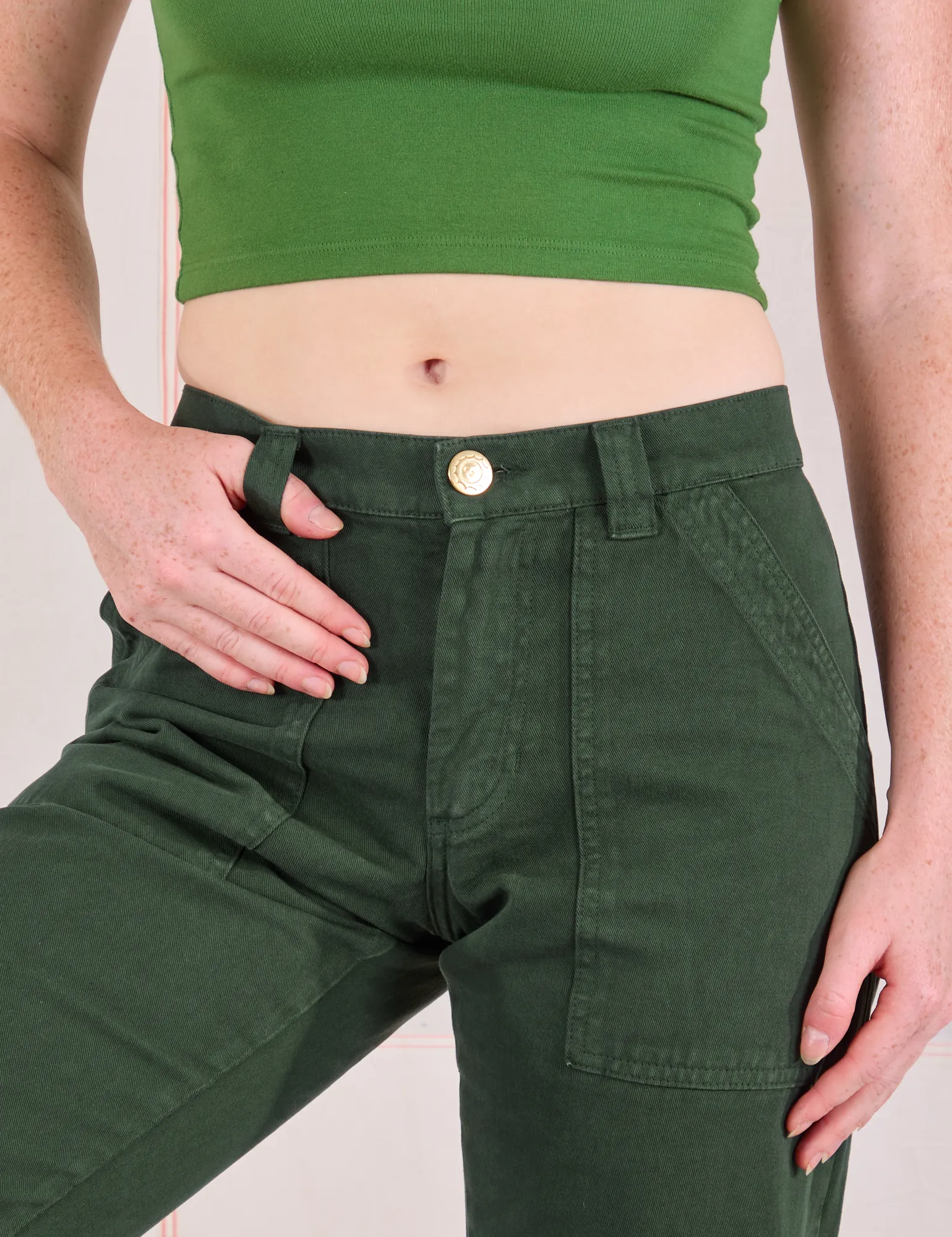 Mid-Rise Work Pants - Swamp Green sold by Big Bud Press product image thumbnail 3