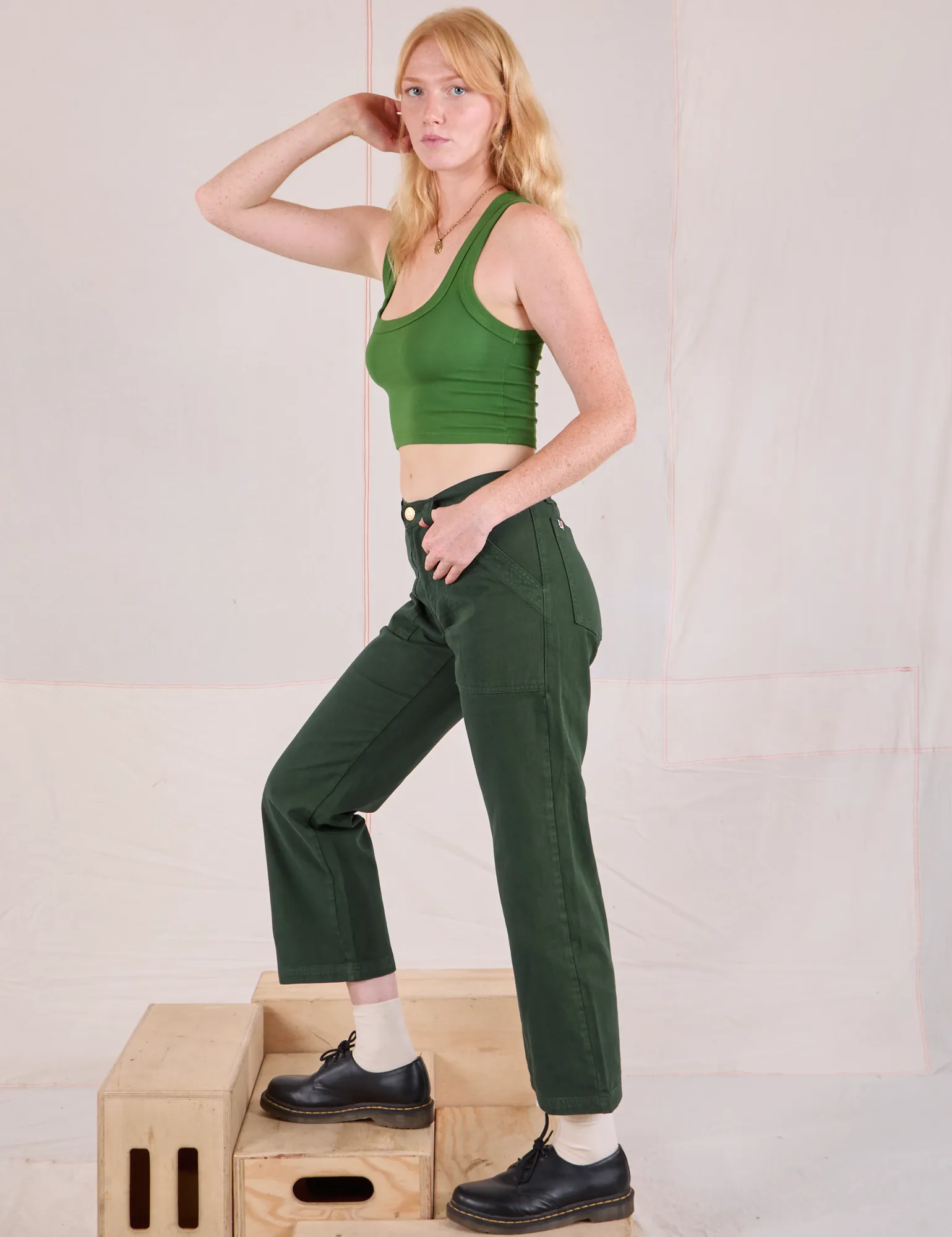 Mid-Rise Work Pants - Swamp Green sold by Big Bud Press product image thumbnail 4