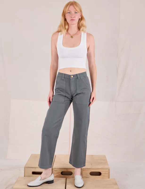 Mid-Rise Work Pants - Slate Grey sold by Big Bud Press