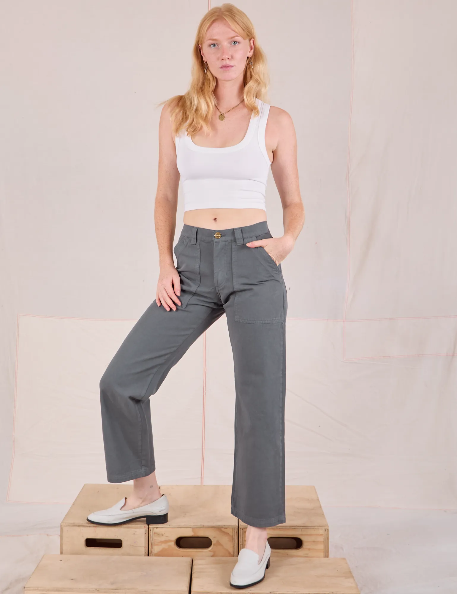 Mid-Rise Work Pants - Slate Grey sold by Big Bud Press product image thumbnail 3