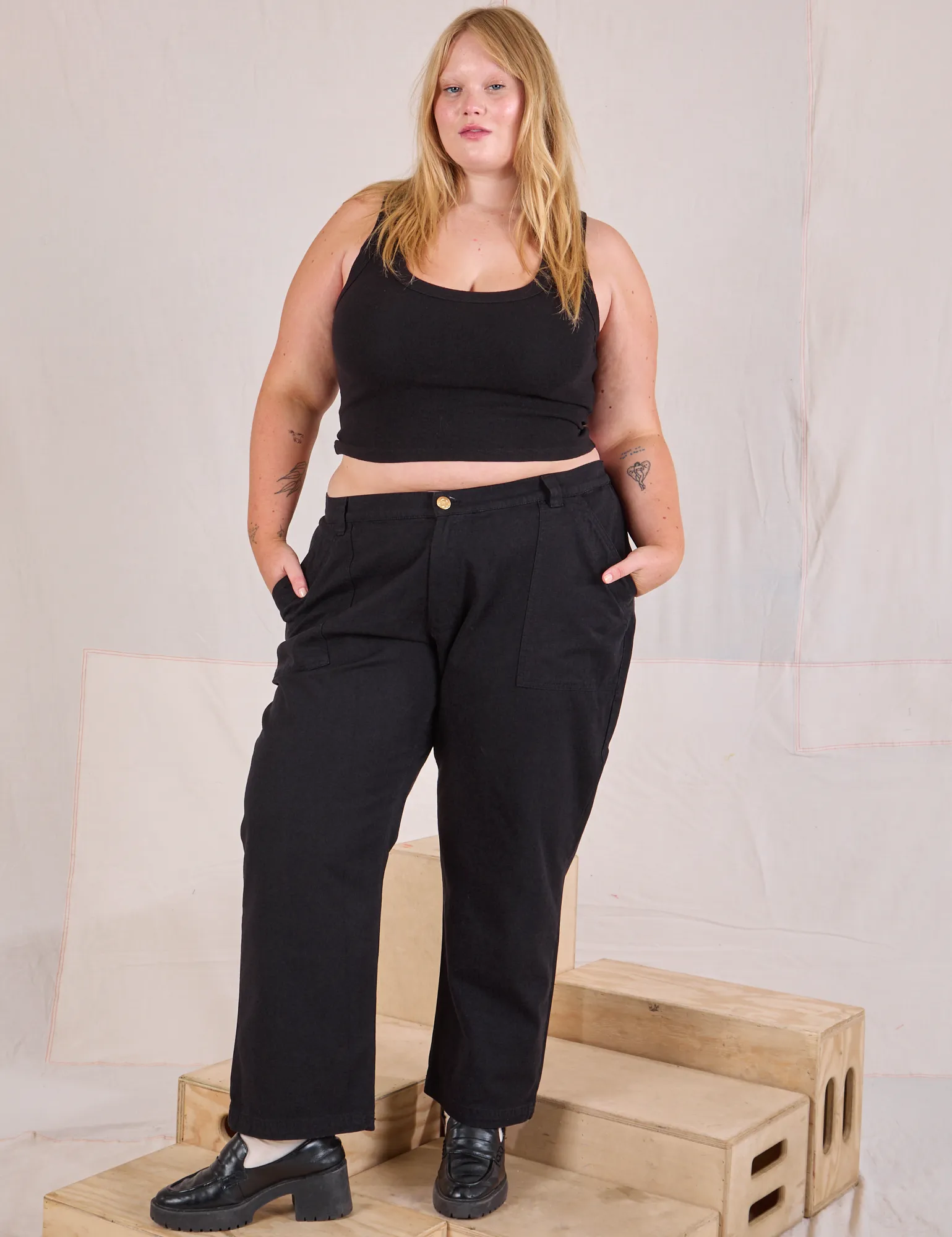 Mid-Rise Work Pants - Basic Black sold by Big Bud Press
