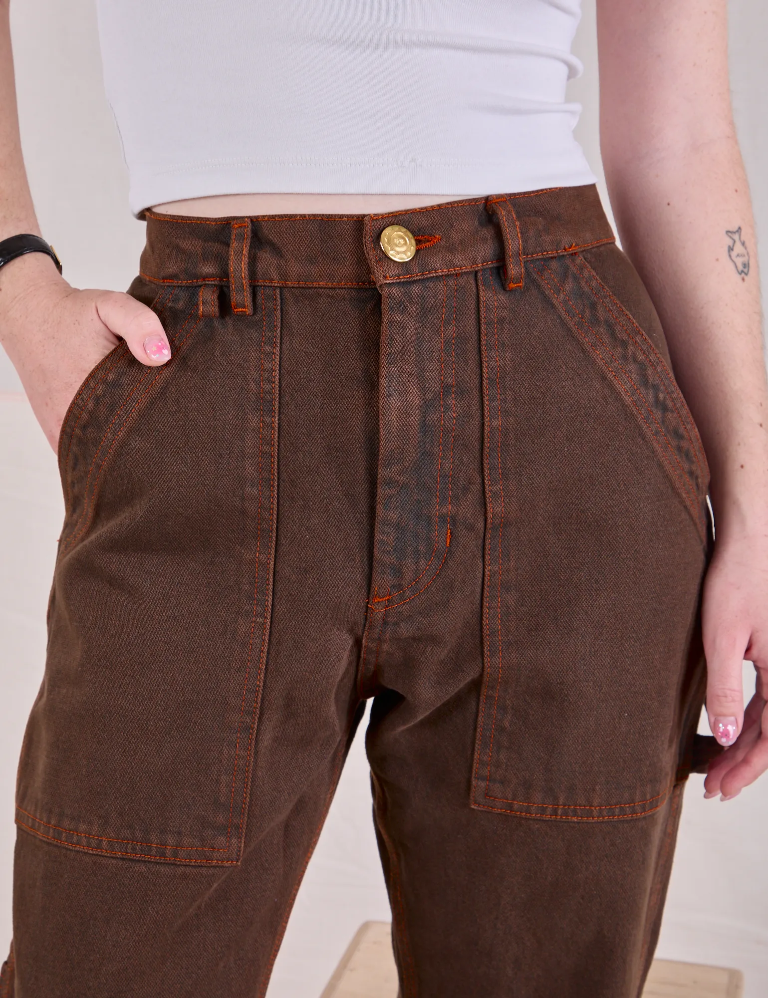 Overdyed Carpenter Jeans - Fudge sold by Big Bud Press product image thumbnail 3