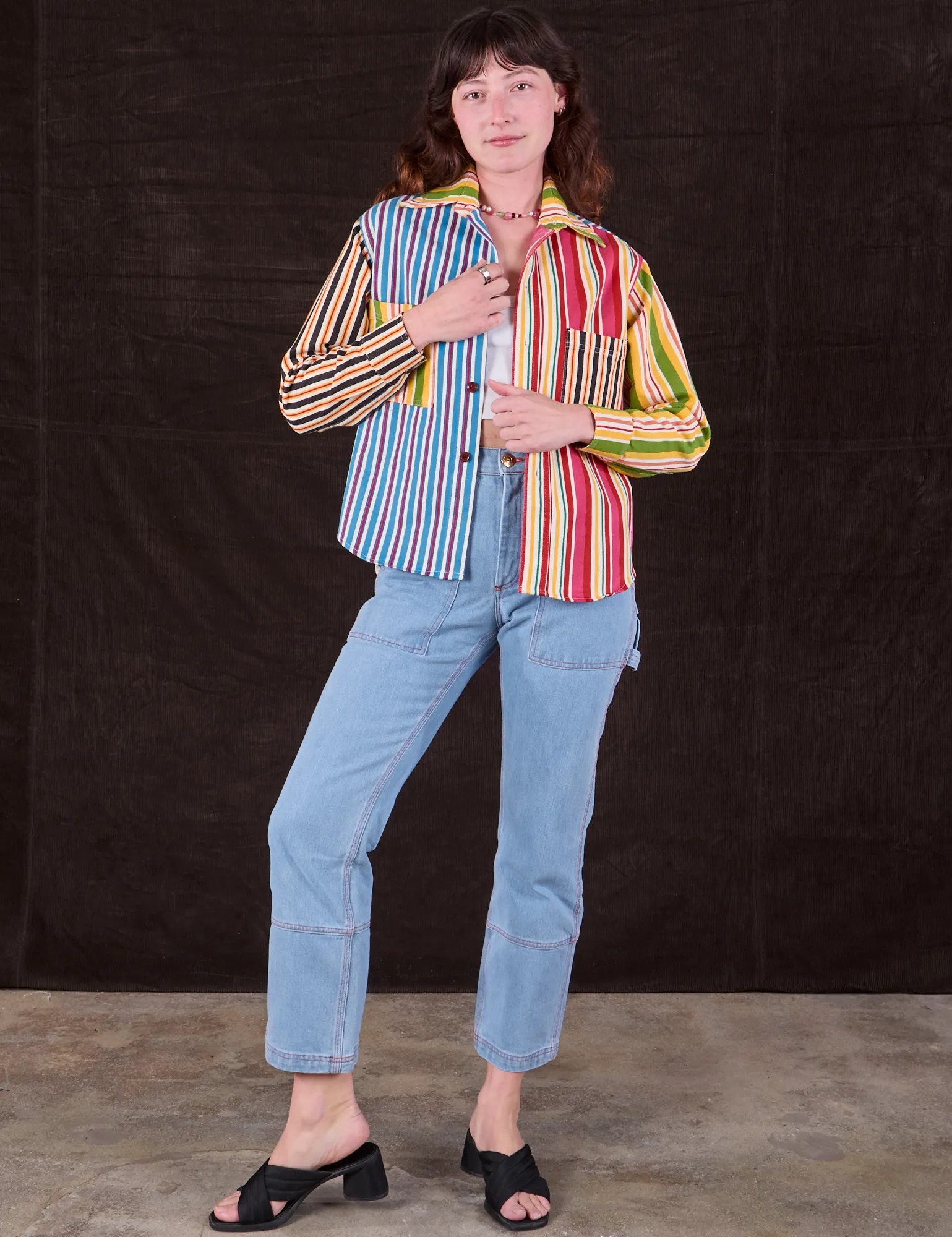 Cropped Overshirt - Mixed Stripe sold by Big Bud Press product image thumbnail 5