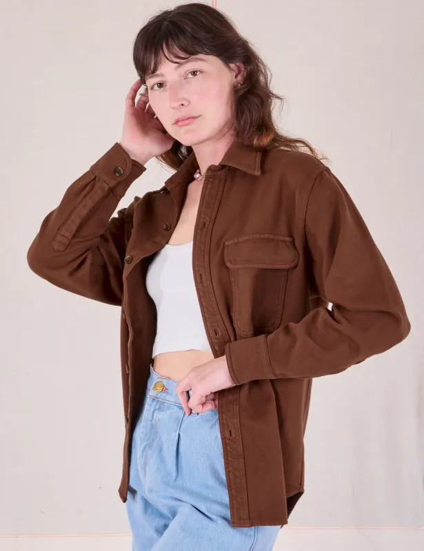 Flannel Overshirt - Fudgesicle Brown *FINAL SALE* sold by Big Bud Press