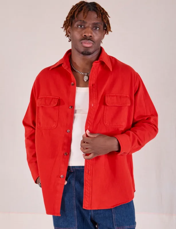 Flannel Overshirt - Mustang Red *FINAL SALE* sold by Big Bud Press