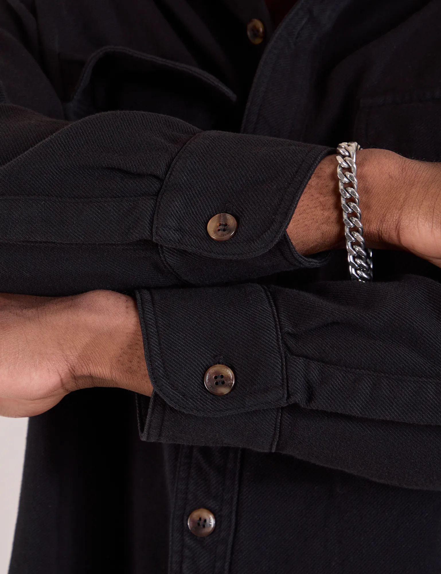 Flannel Overshirt - Basic Black *FINAL SALE* sold by Big Bud Press product image thumbnail 4