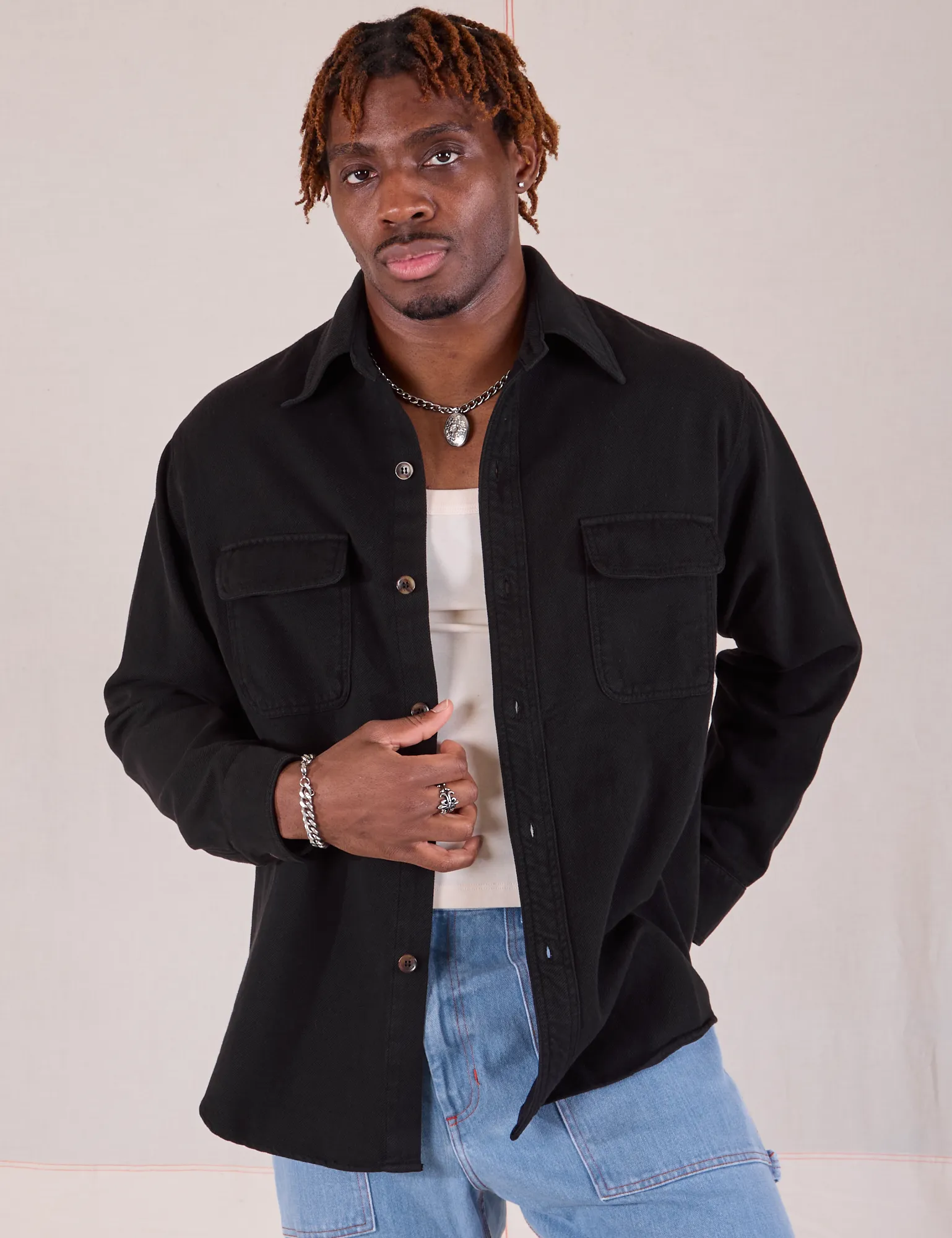 Flannel Overshirt - Basic Black *FINAL SALE* sold by Big Bud Press product image thumbnail 3