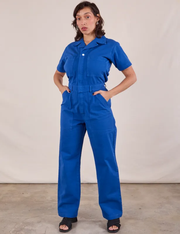 Short Sleeve Jumpsuit - Royal Blue sold by Big Bud Press