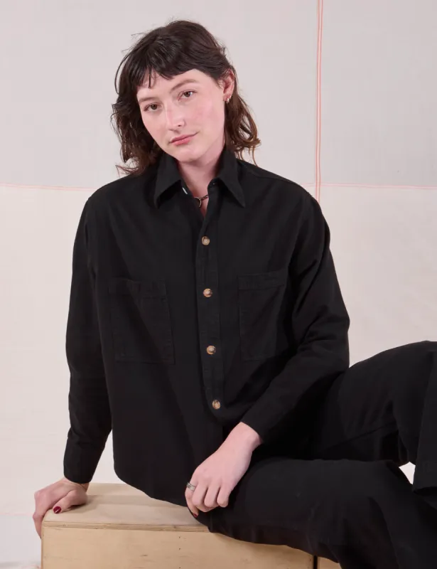 Cropped Overshirt - Basic Black sold by Big Bud Press