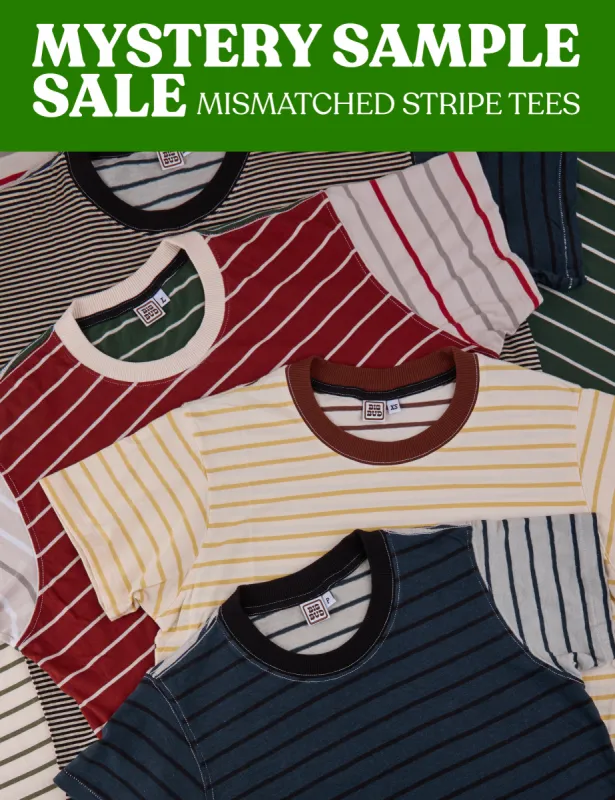 MISMATCHED STRIPE TEE - MYSTERY SAMPLE SALE! *FINAL SALE* sold by Big Bud Press