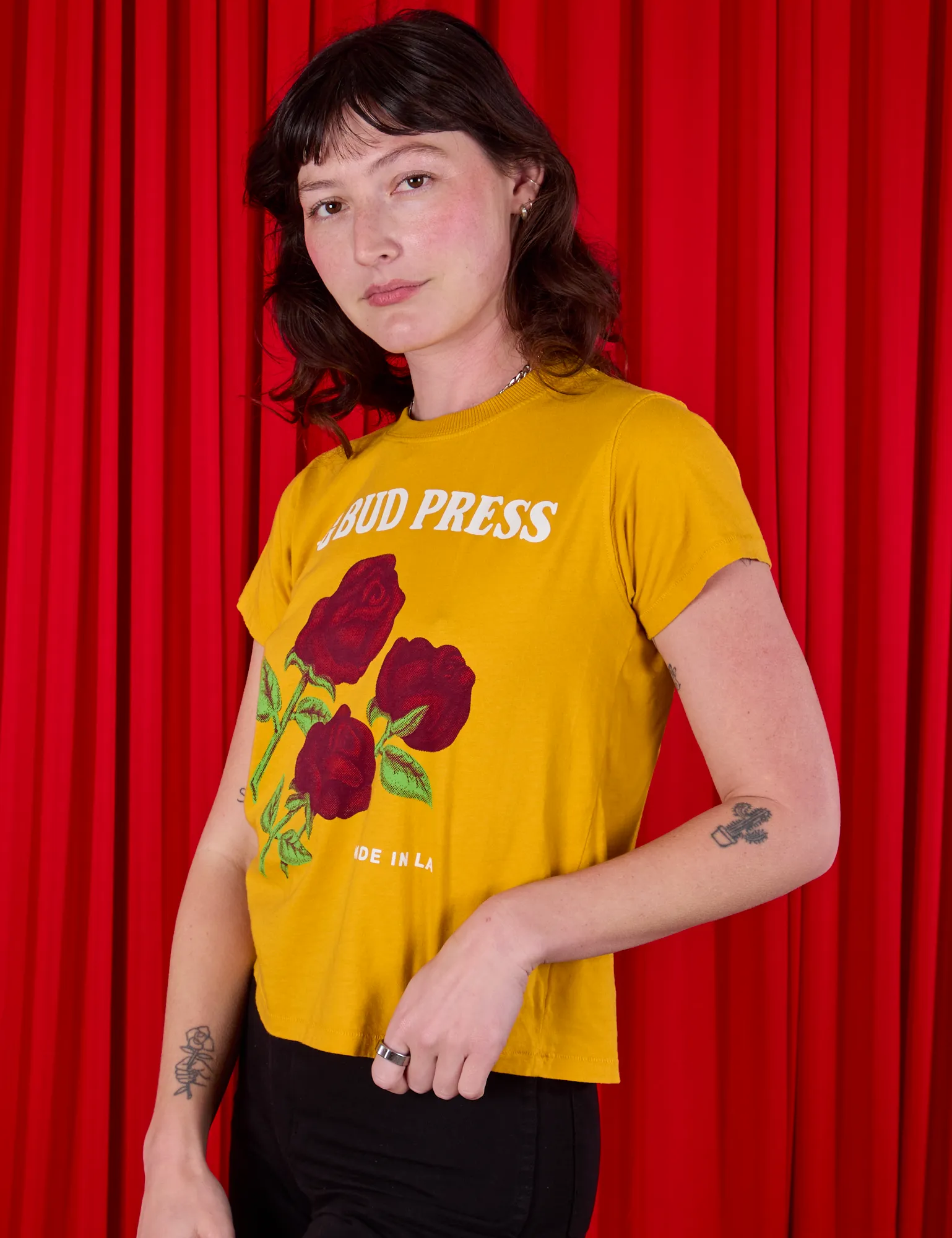 3 Roses Organic Tee *FINAL SALE* sold by Big Bud Press product image thumbnail 5