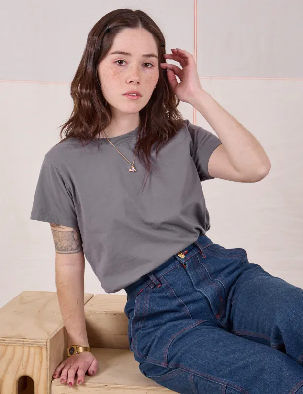The Organic Vintage Tee - Washed Grey sold by Big Bud Press