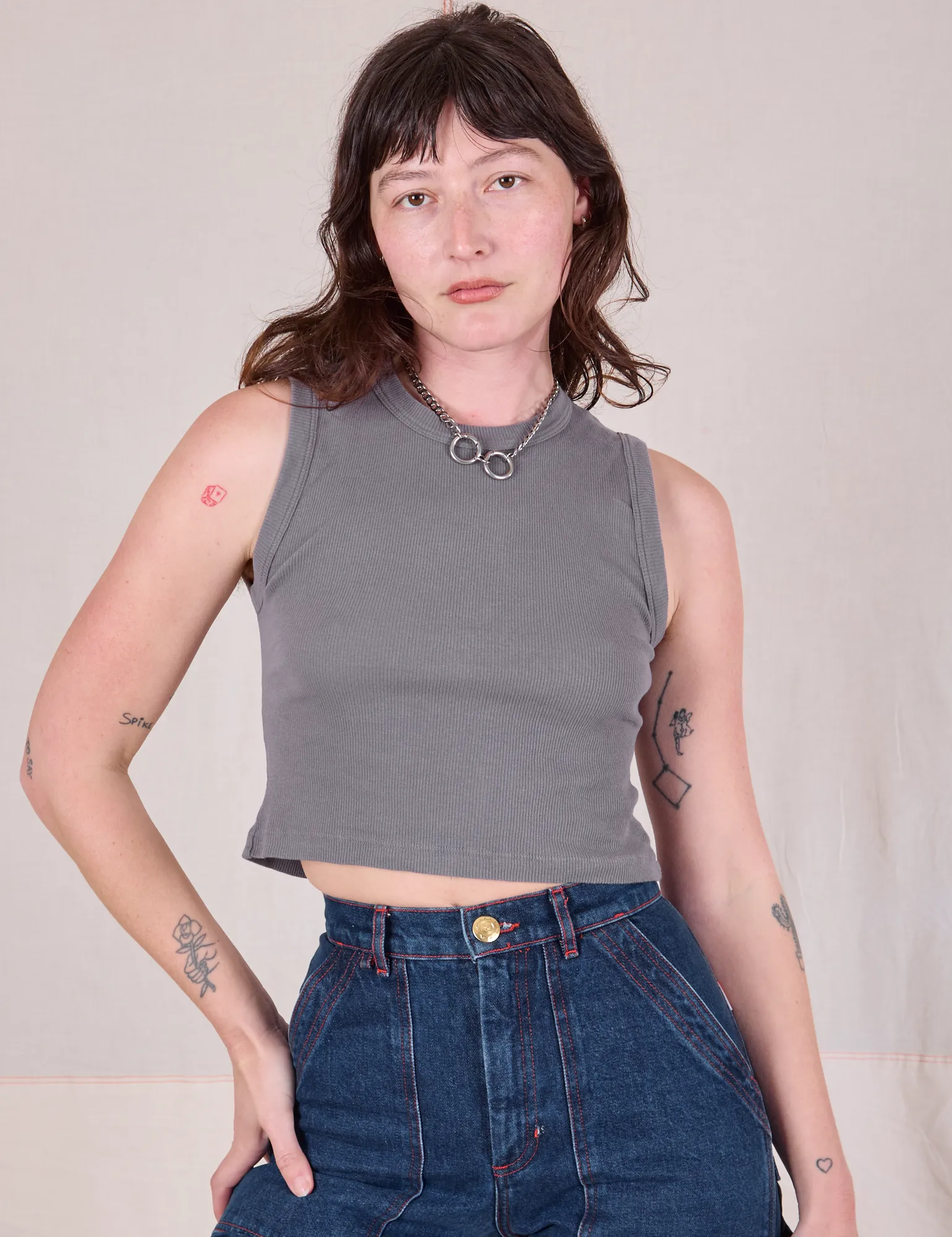 Muscle Tee - Washed Grey sold by Big Bud Press