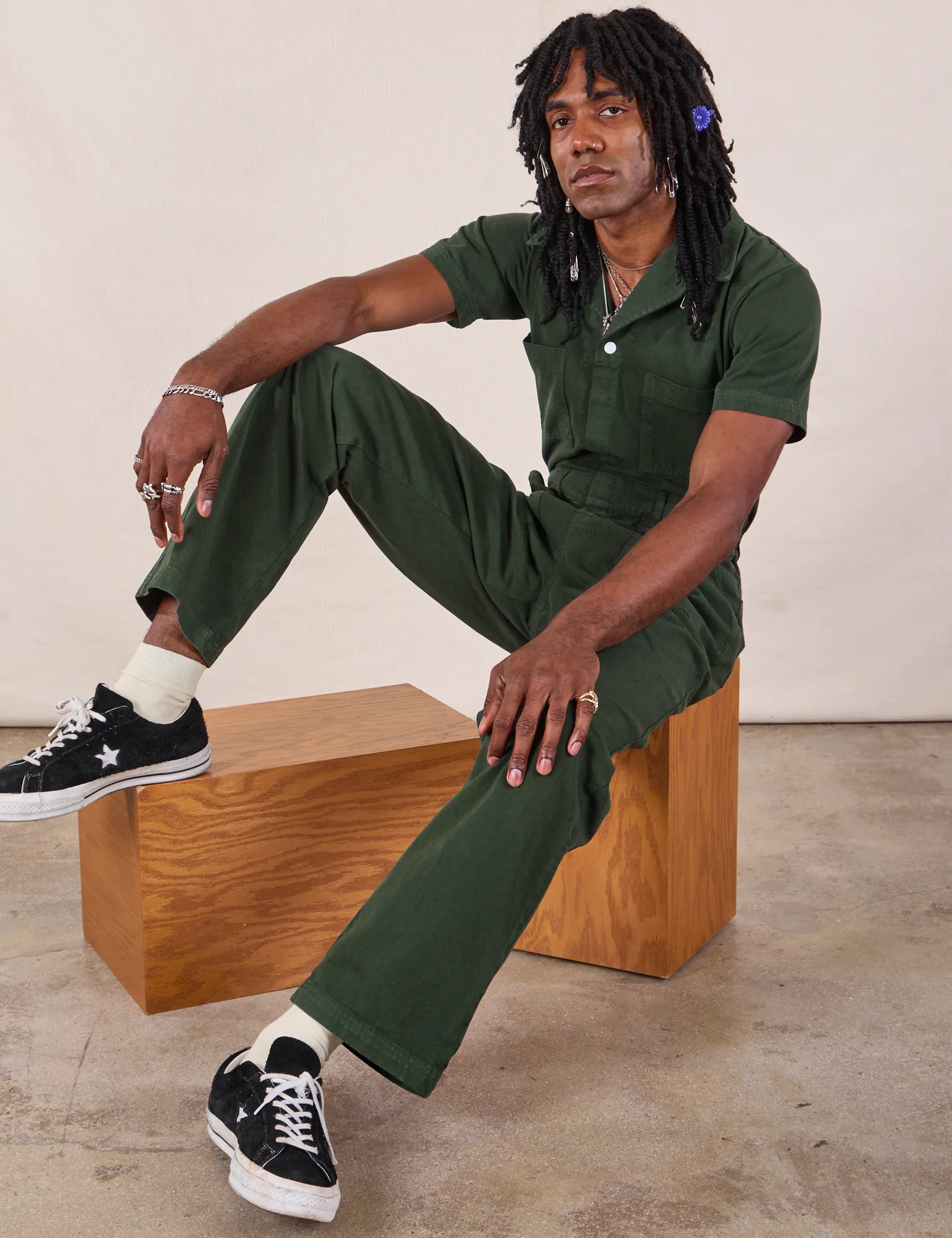 Long Jumpsuit - Swamp Green sold by Big Bud Press