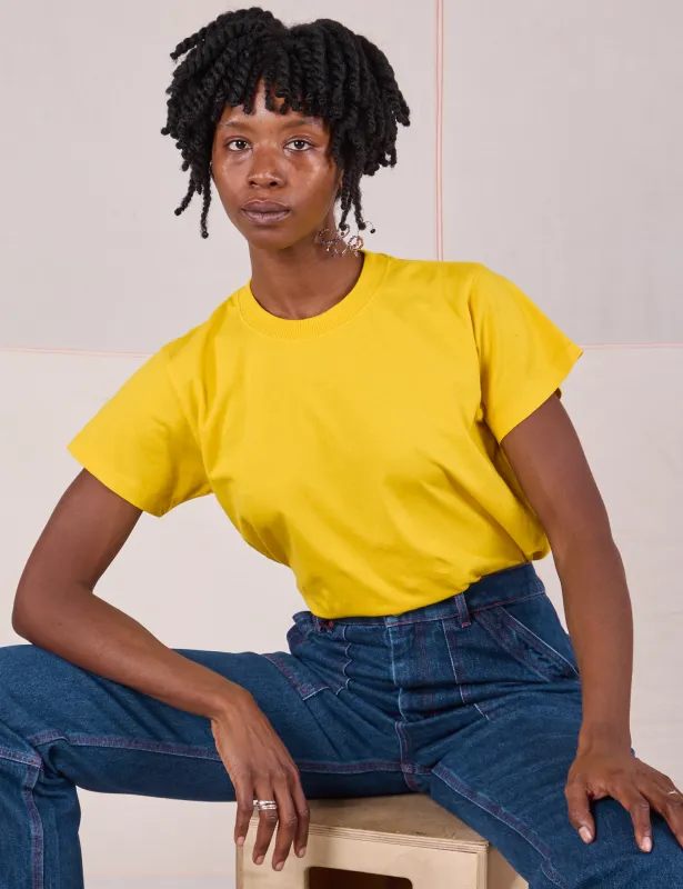 The Organic Vintage Tee - Golden Yellow sold by Big Bud Press