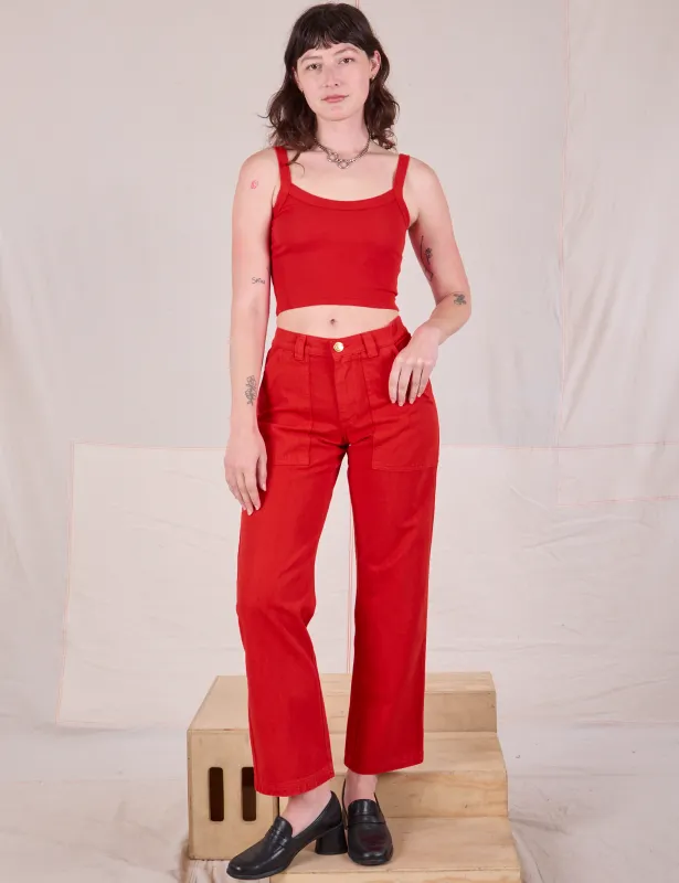 Mid-Rise Work Pants - Mustang Red sold by Big Bud Press