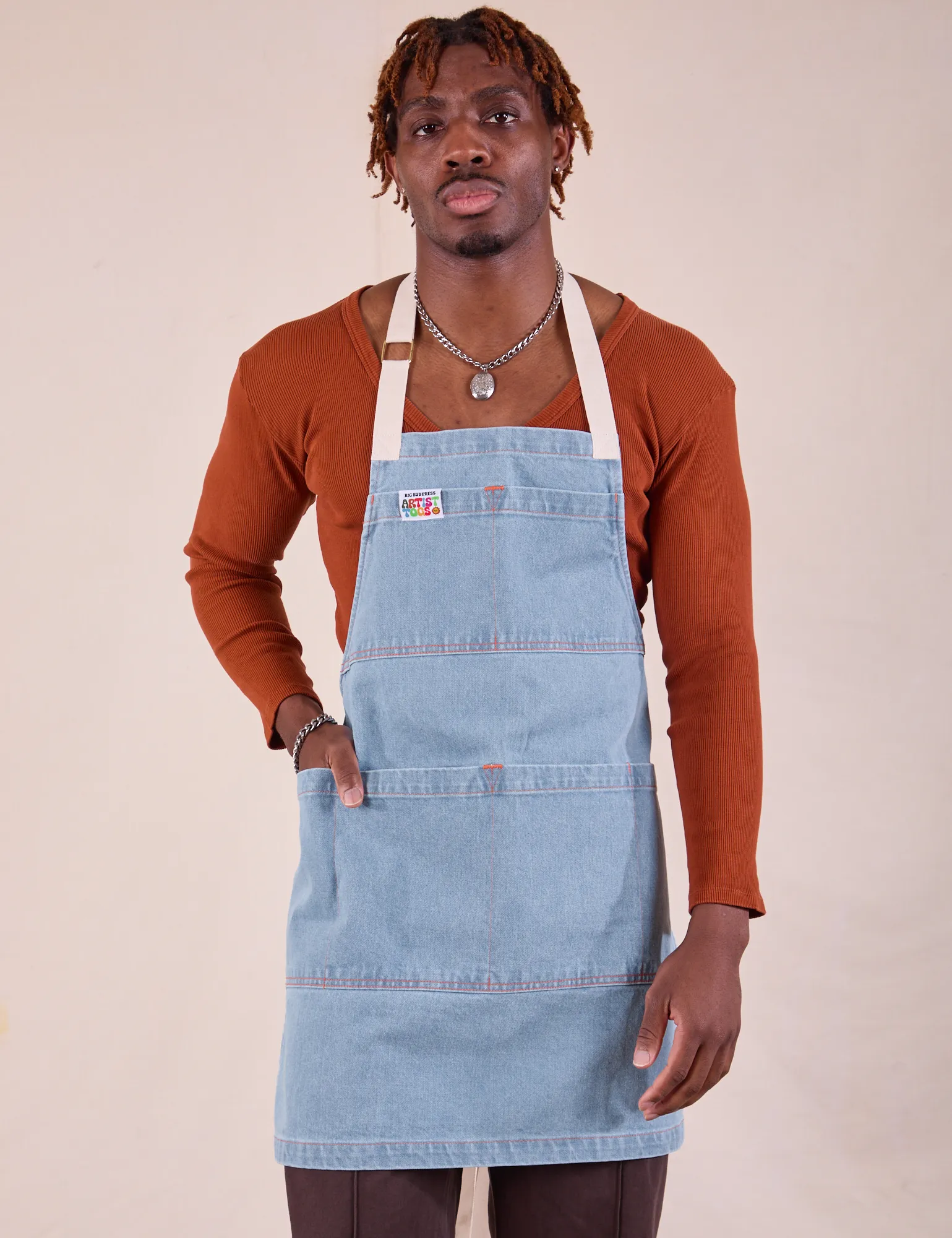 Full Indigo Denim Apron sold by Big Bud Press product image thumbnail 2