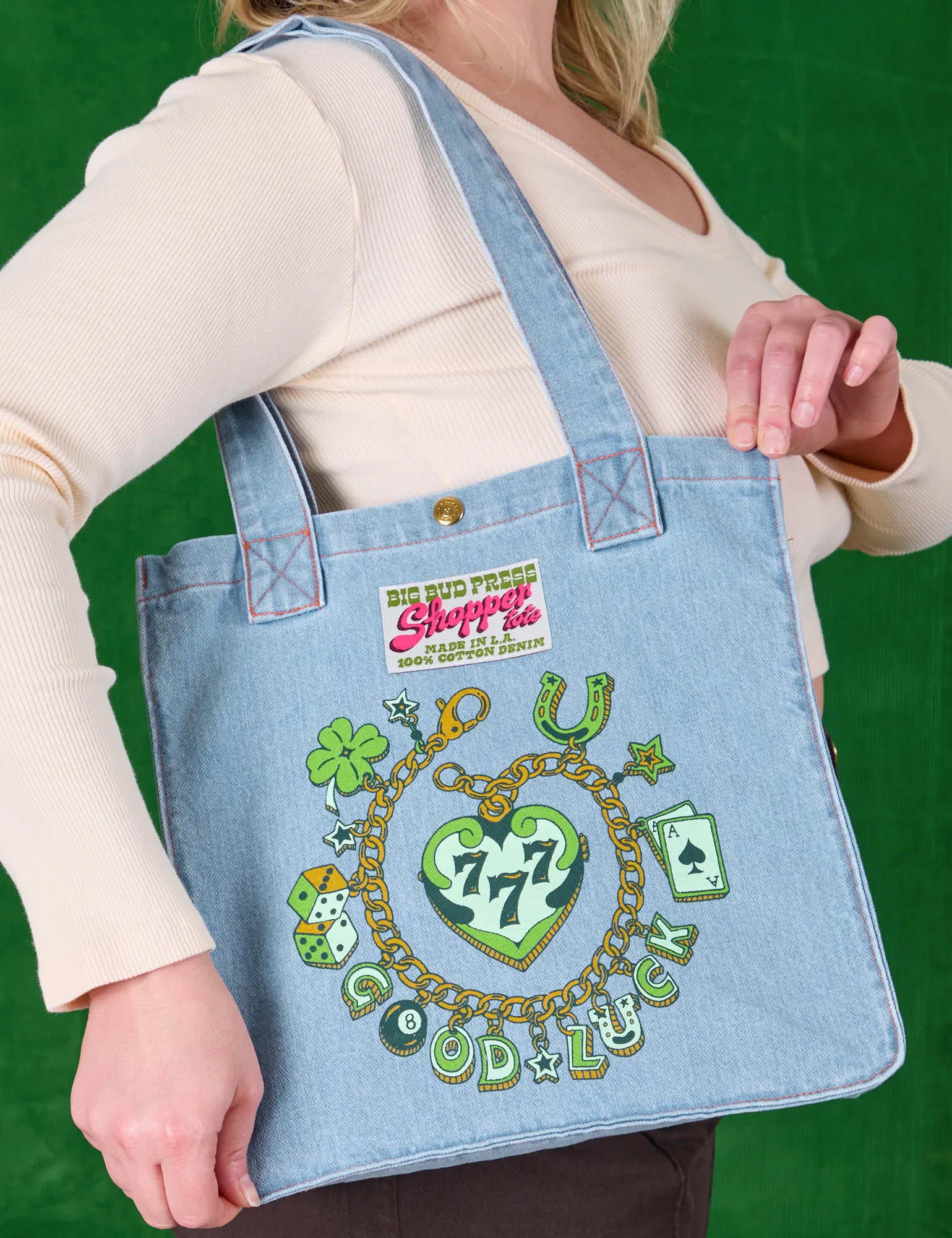 Shopper Tote - Lucky Charm *FINAL SALE* sold by Big Bud Press product image thumbnail 5