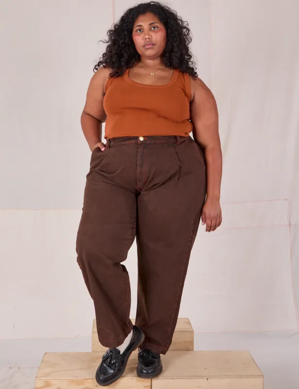 Overdyed Denim Trouser - Fudge *FINAL SALE* sold by Big Bud Press