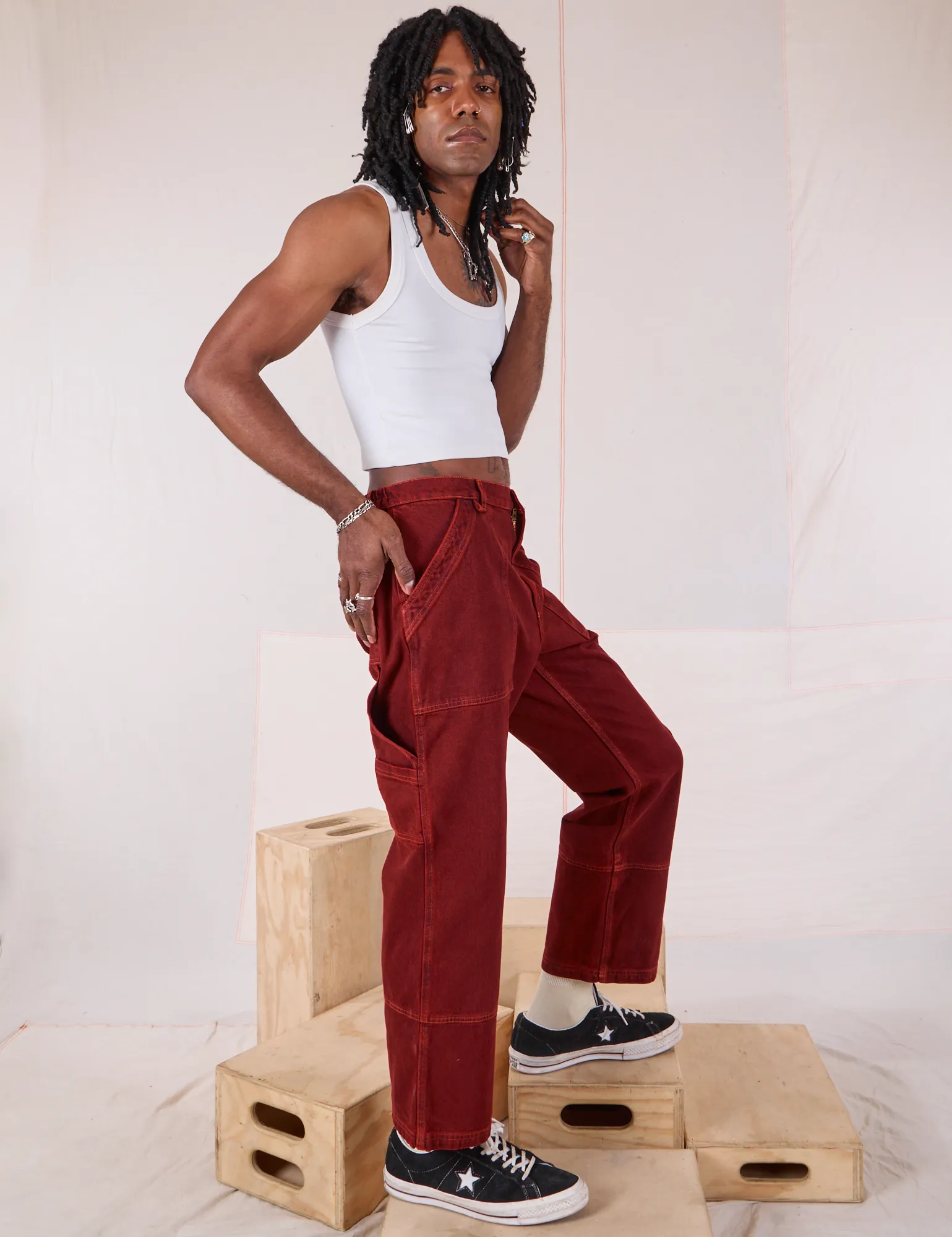 Overdyed Carpenter Jeans - Mustang Red sold by Big Bud Press product image thumbnail 5