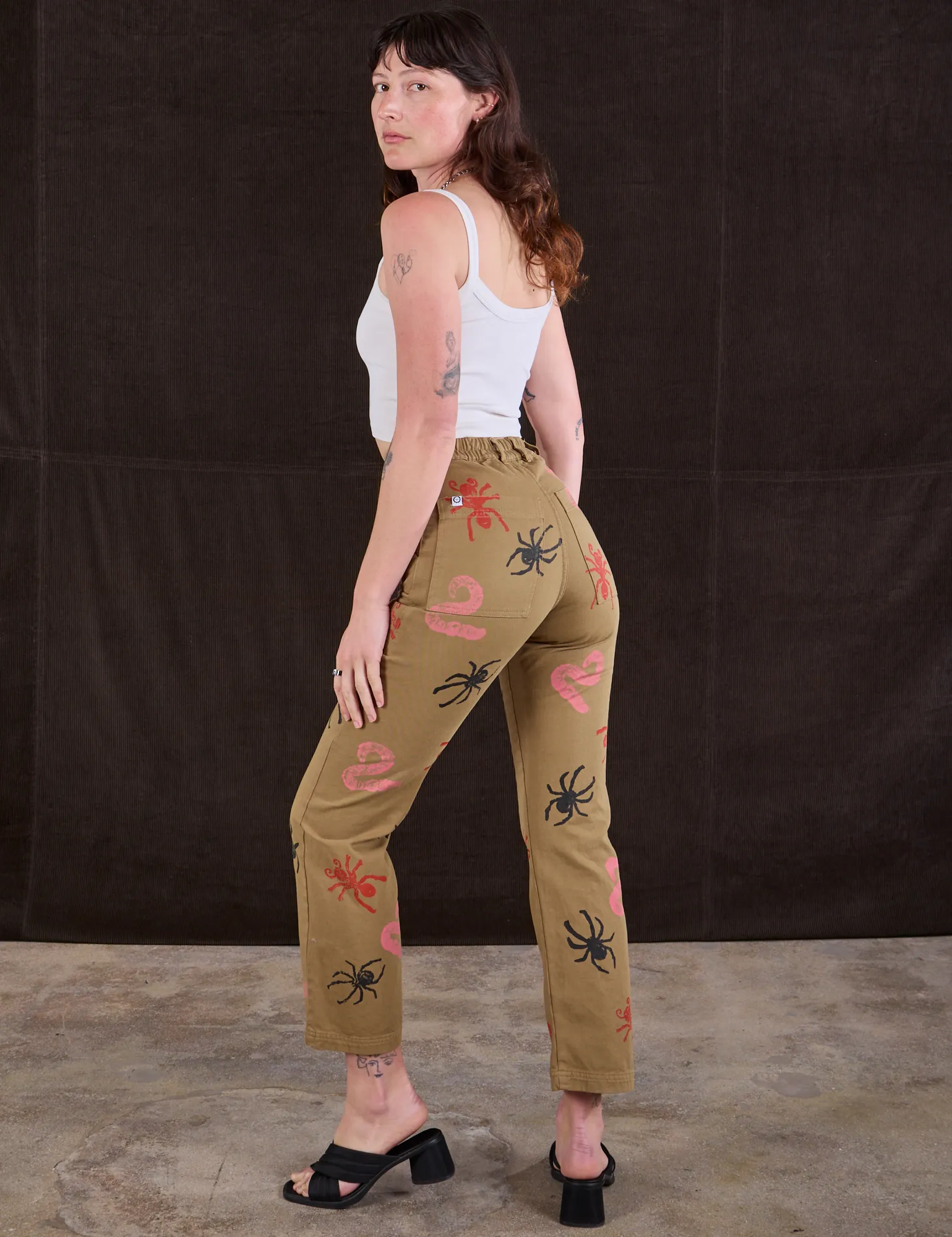 Paintstamped Bug Work Pants - Desert Brown sold by Big Bud Press
