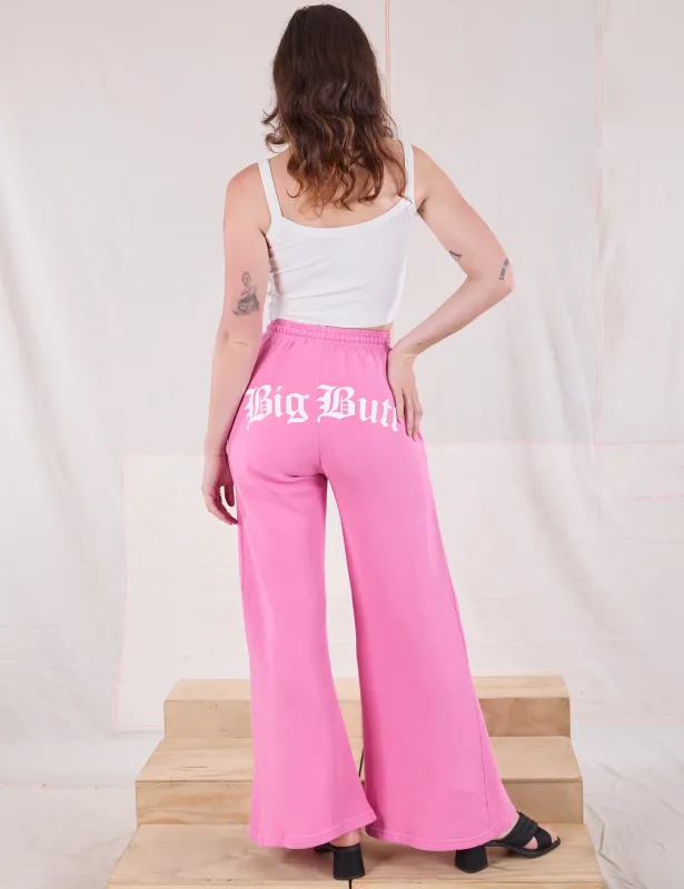 **PRE-ORDER - Ships 8 Weeks** Big Butt Wide Leg Sweat Pants - Bubblegum Pink sold by Big Bud Press
