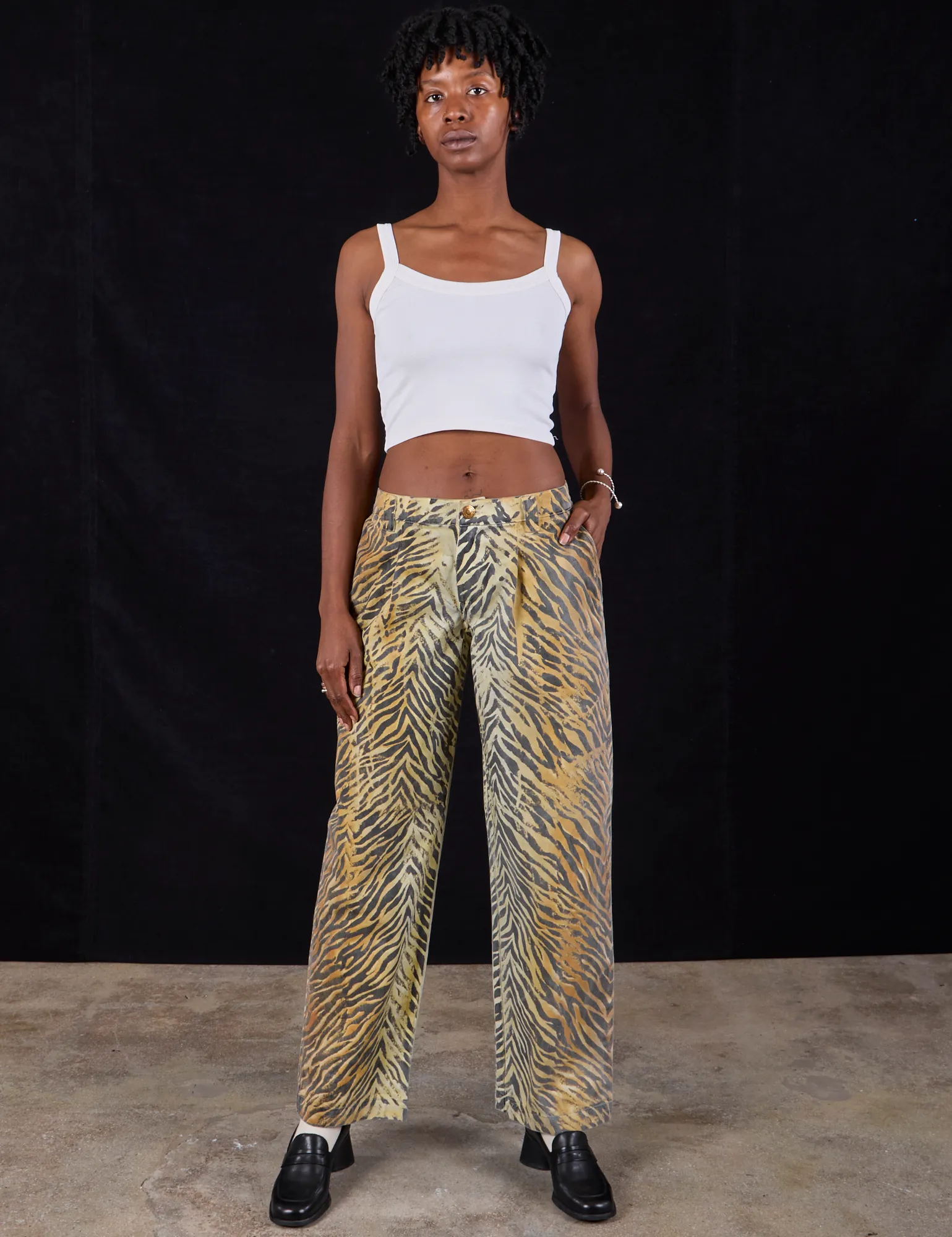 Mid-Rise Pleated Trousers - Traditional Tiger *FINAL SALE* sold by Big Bud Press product image thumbnail 4