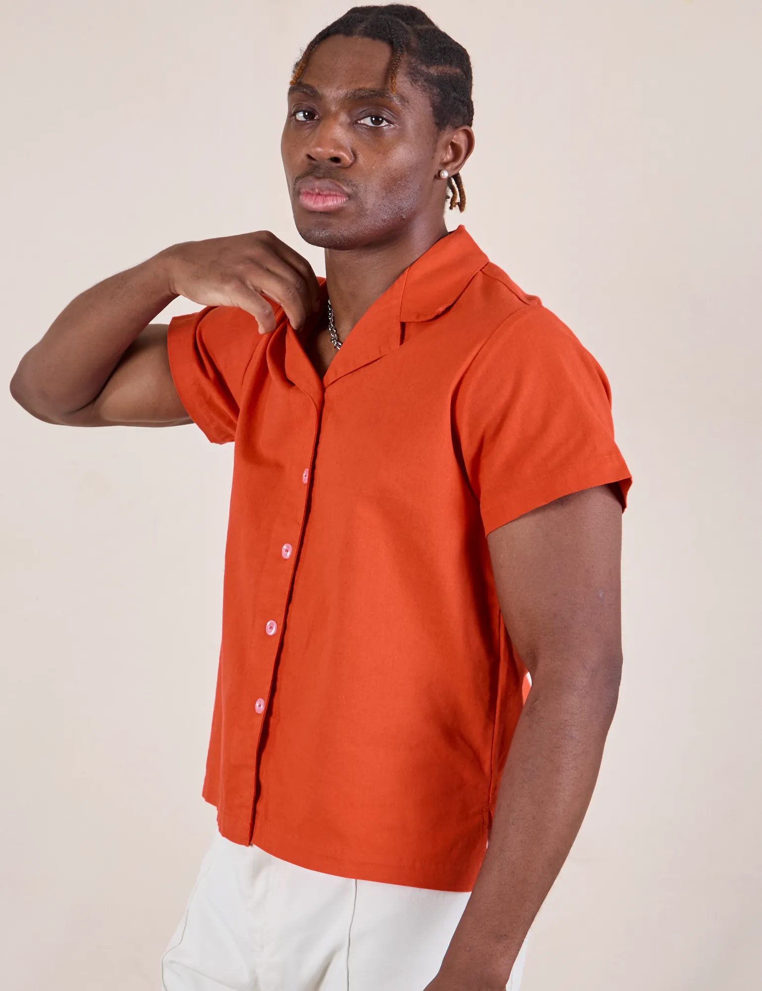 Pantry Button-Up - Chili Red sold by Big Bud Press