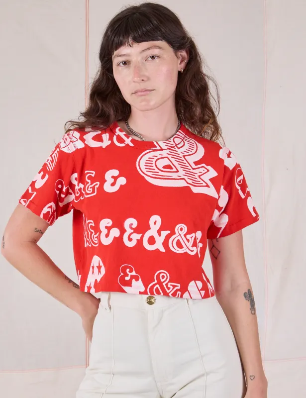 Cropped Burly Tee - && Mustang Red && *FINAL SALE* sold by Big Bud Press