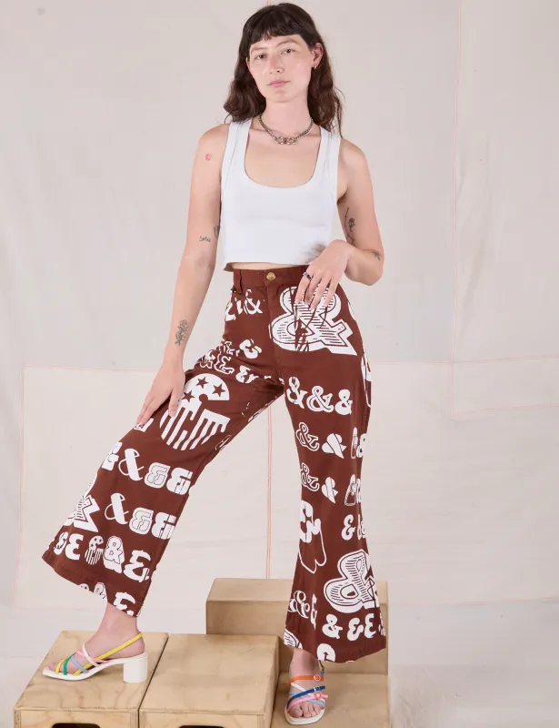 Punctuation Bell Bottoms - && Fudgesicle Brown && *FINAL SALE* sold by Big Bud Press