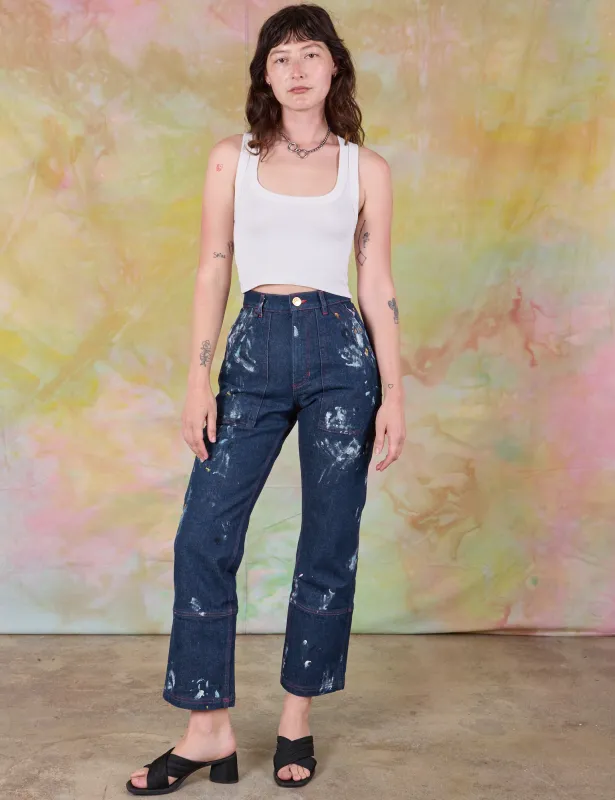 Painted Carpenter Jeans - Light Paint *FINAL SALE* sold by Big Bud Press