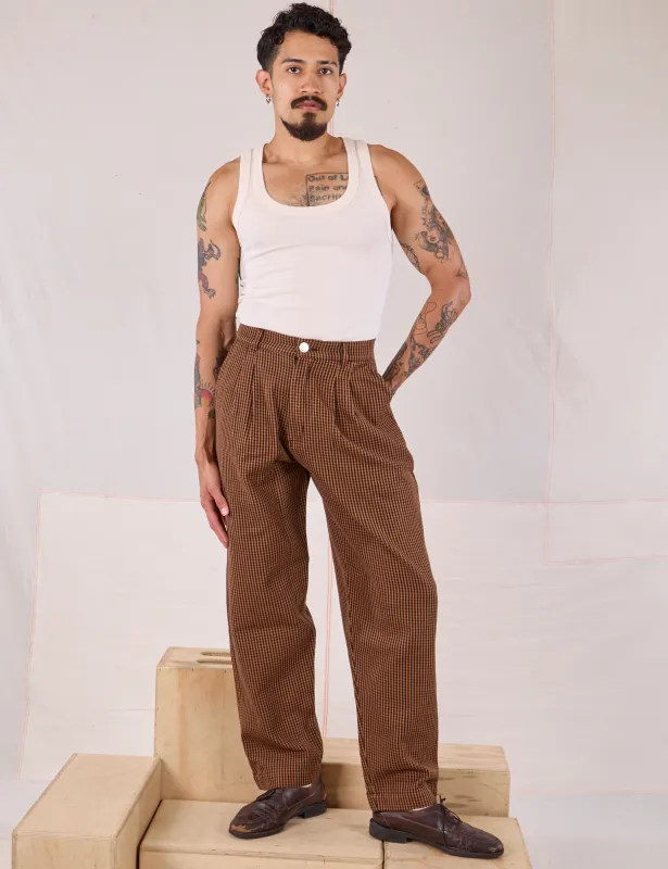 Checker Trousers - Brown & Black sold by Big Bud Press