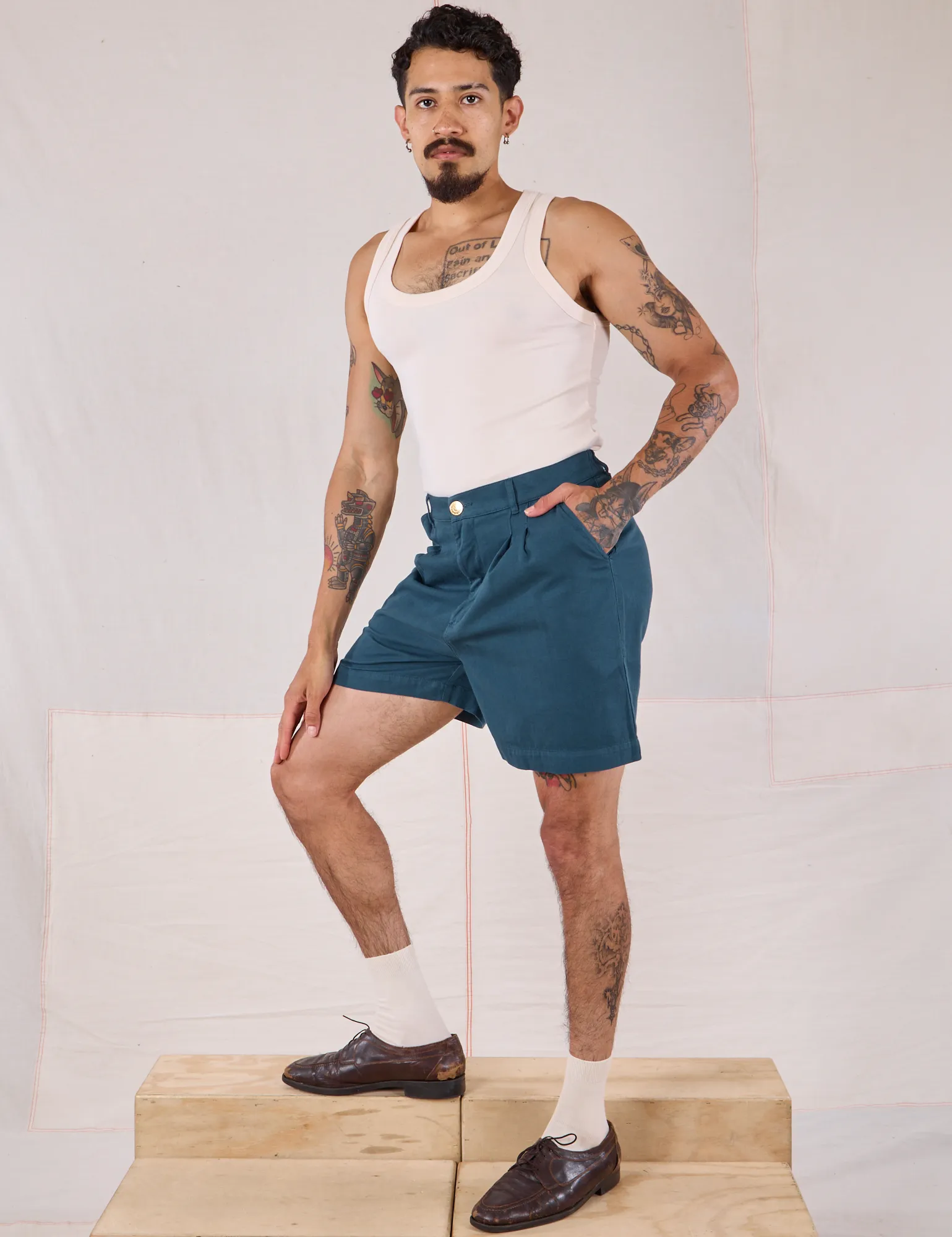 Trouser Shorts - Lagoon sold by Big Bud Press product image thumbnail 5