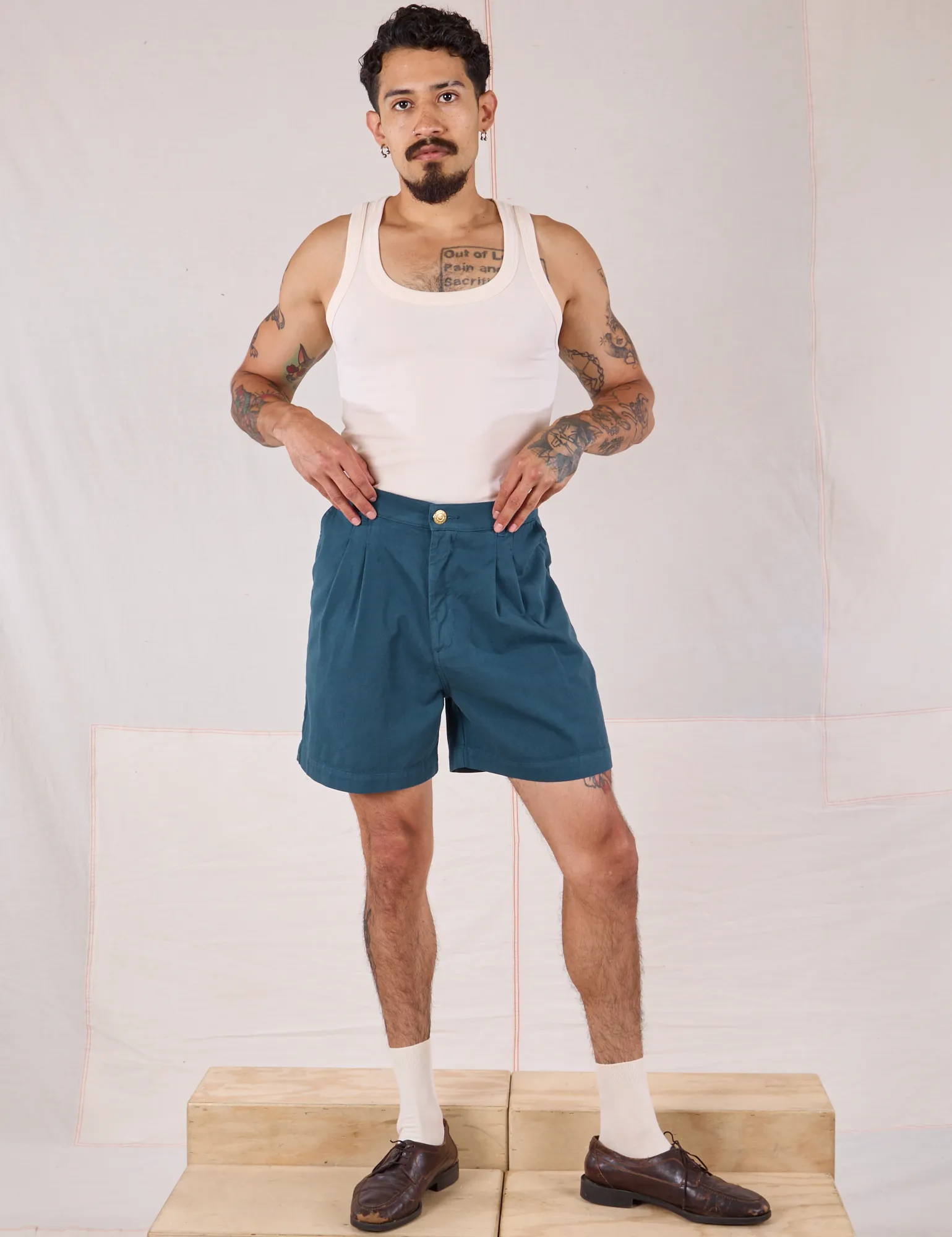 Trouser Shorts - Lagoon sold by Big Bud Press