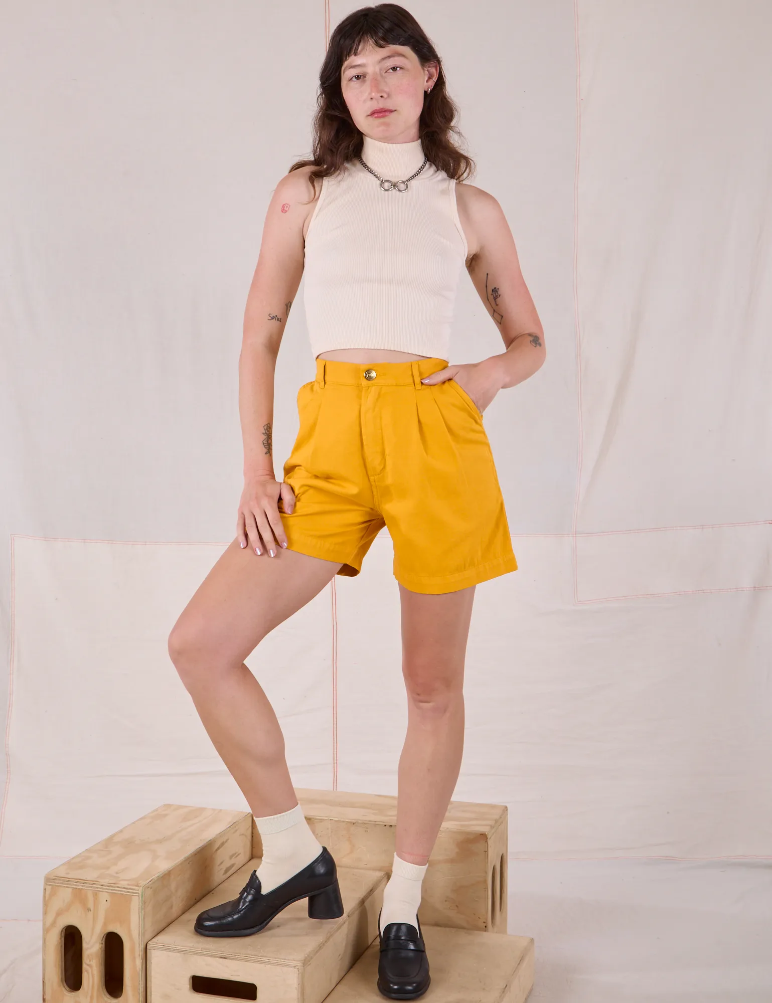 Trouser Shorts - Mustard Yellow sold by Big Bud Press product image thumbnail 3