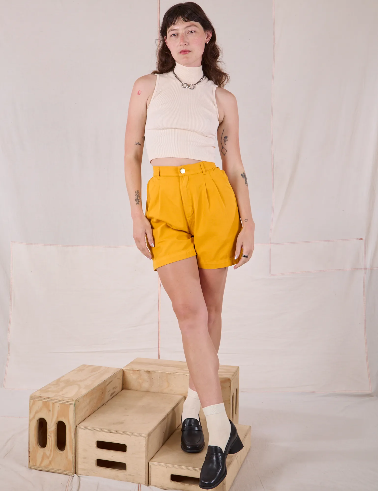 Trouser Shorts - Mustard Yellow sold by Big Bud Press product image thumbnail 5