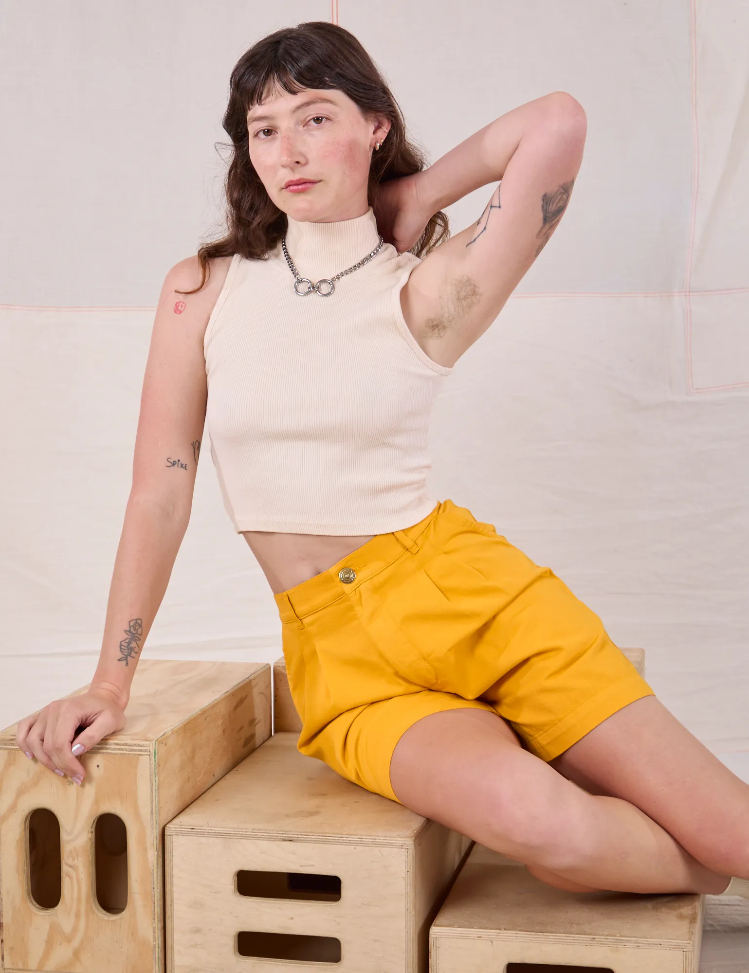 Trouser Shorts - Mustard Yellow sold by Big Bud Press