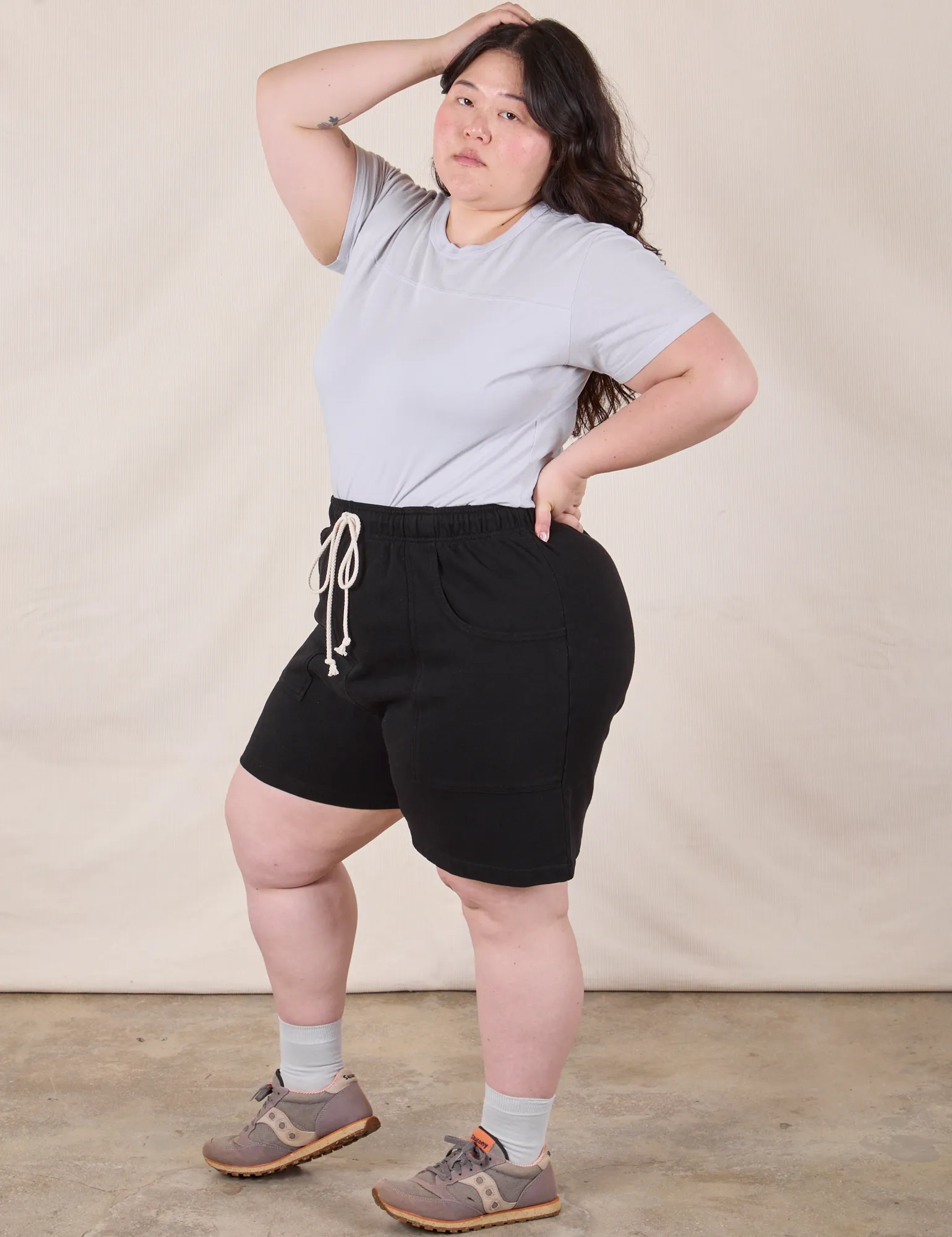 Heavyweight Sweat Shorts - Basic Black sold by Big Bud Press product image thumbnail 5