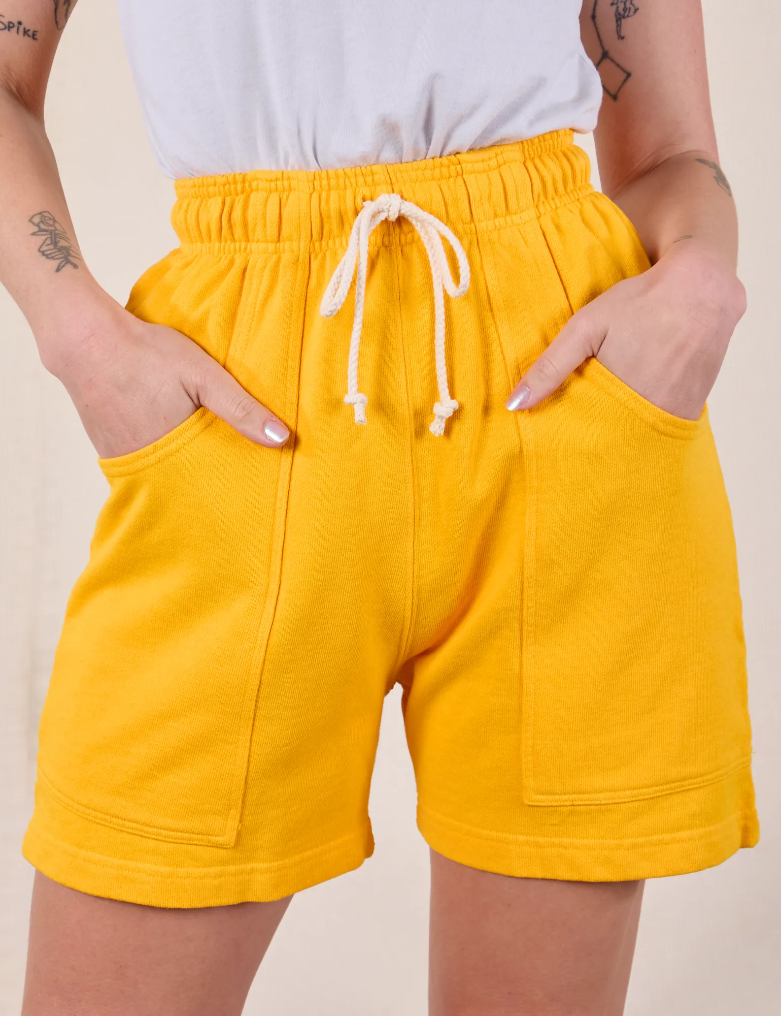 Sweat Shorts - Sunshine Yellow sold by Big Bud Press product image thumbnail 4