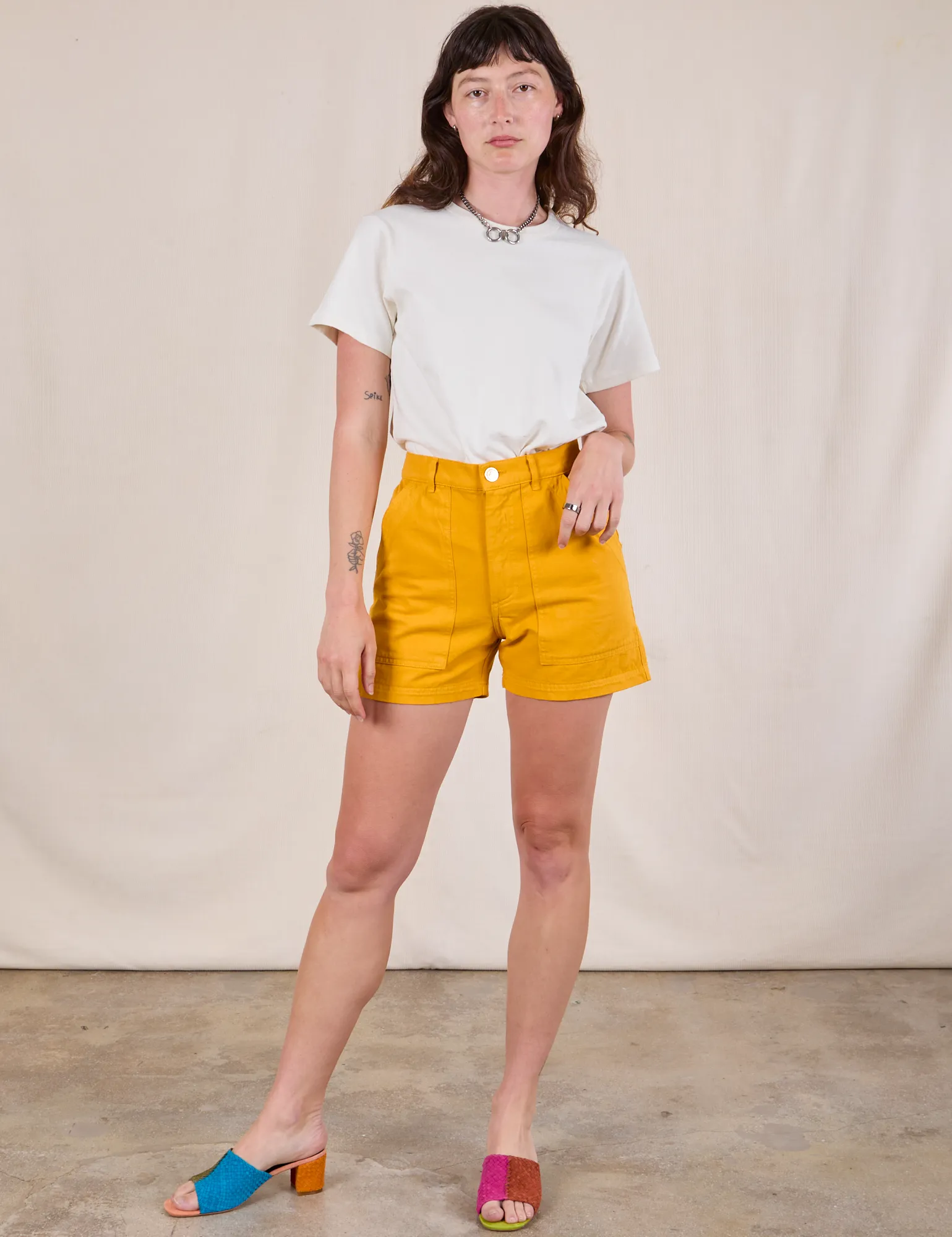 Classic Work Shorts - Mustard Yellow sold by Big Bud Press