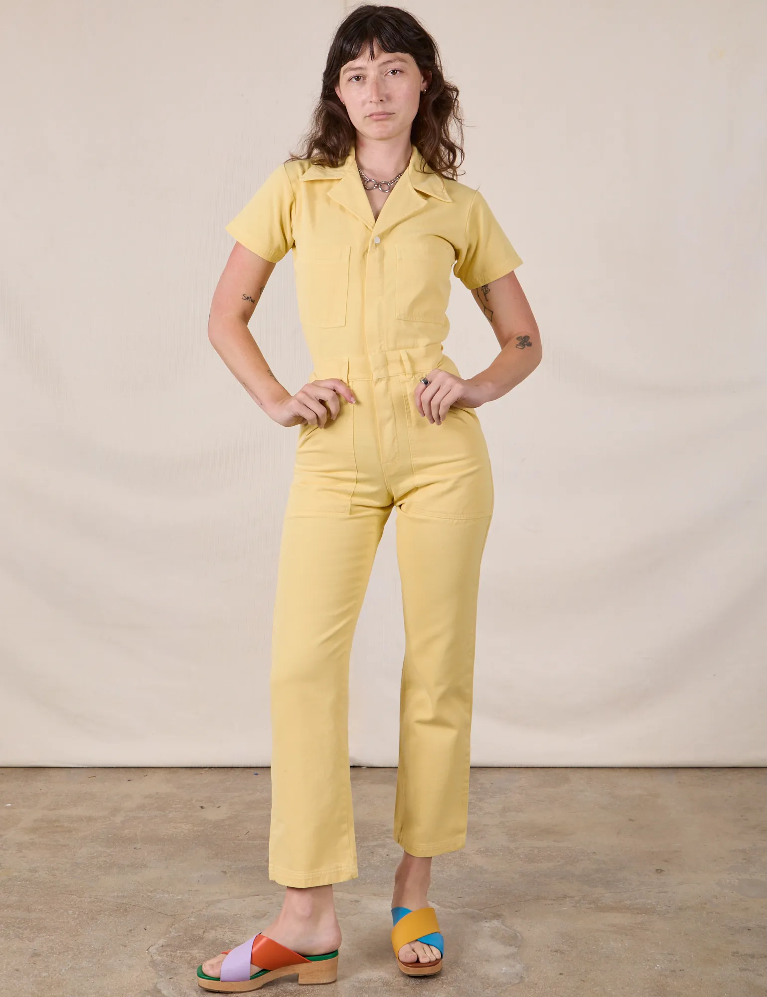 Short Sleeve Jumpsuit - Butter Yellow *FINAL SALE* sold by Big Bud Press product image thumbnail 5