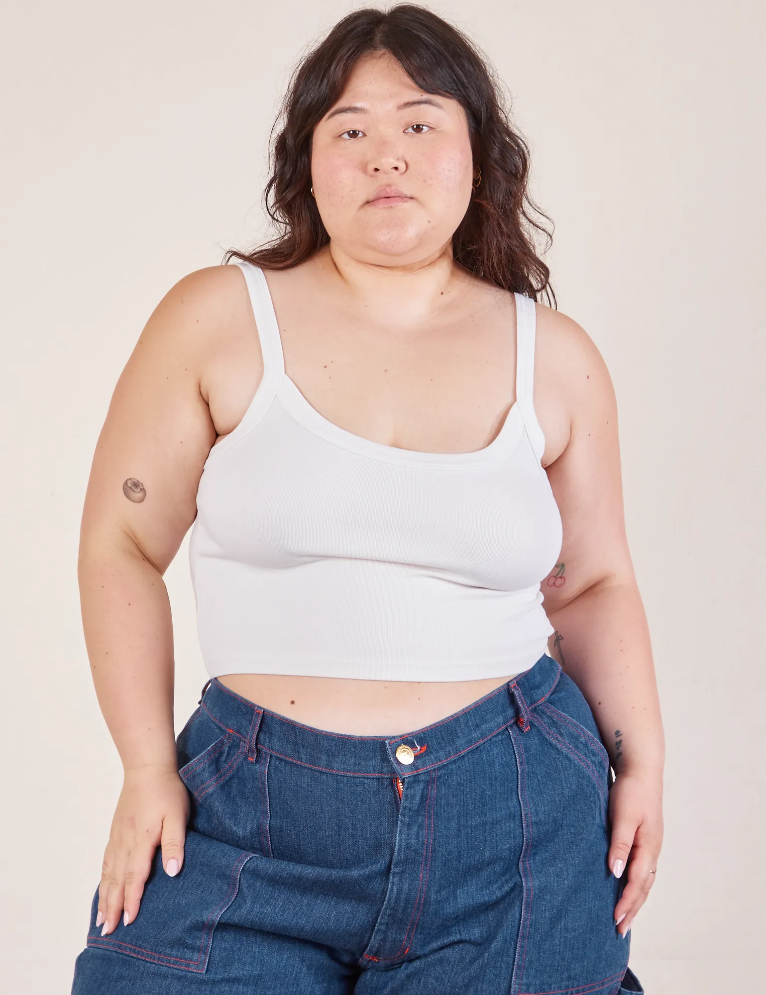 Cropped Cami - Vintage Tee White *FINAL SALE* sold by Big Bud Press product image thumbnail 3