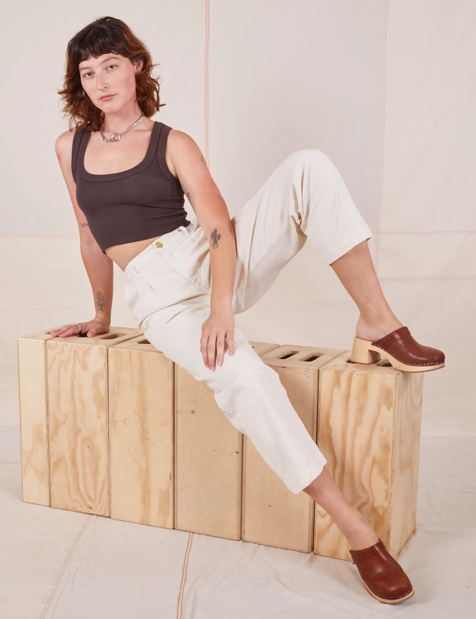 Heavyweight Trousers - Vintage Tee White sold by Big Bud Press