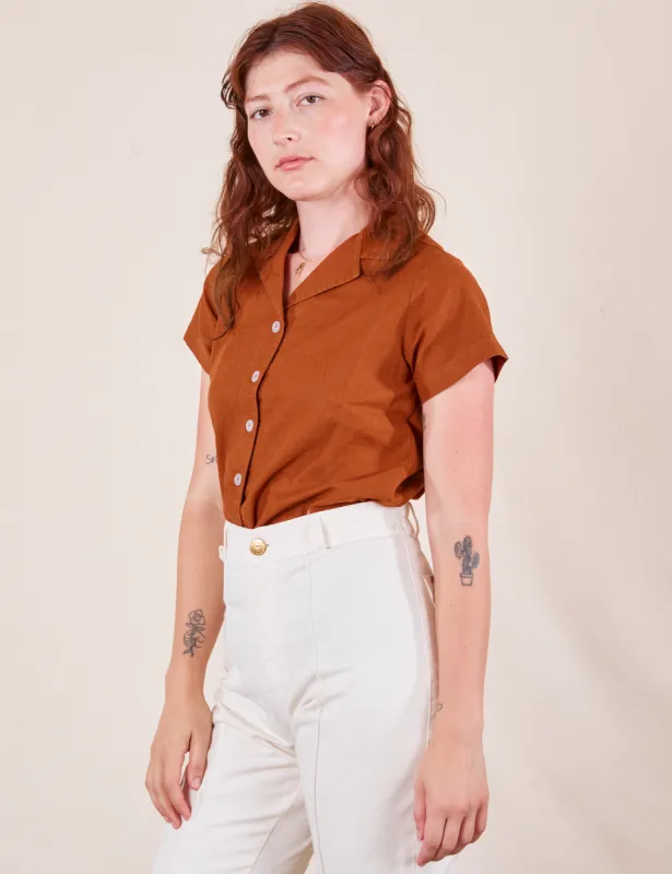 Pantry Button-Up - Burnt Terracotta made by Big Bud Press