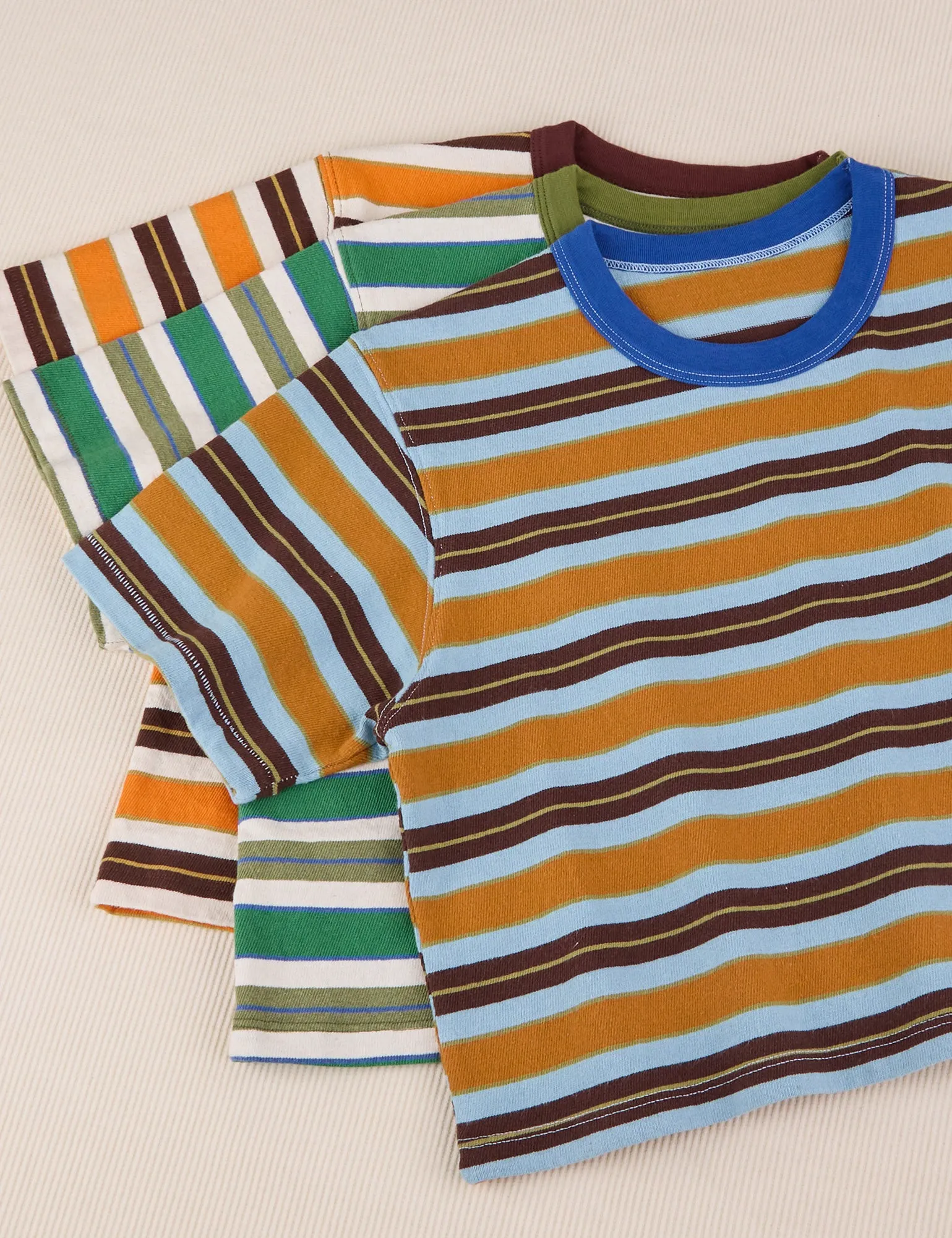 TRY-A-STYLE Stripe Crop Burly Tee *FINAL SALE* sold by Big Bud Press