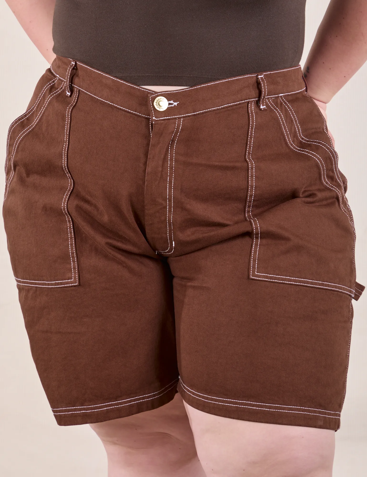 10oz Carpenter Shorts - Fudgesicle Brown sold by Big Bud Press product image thumbnail 4