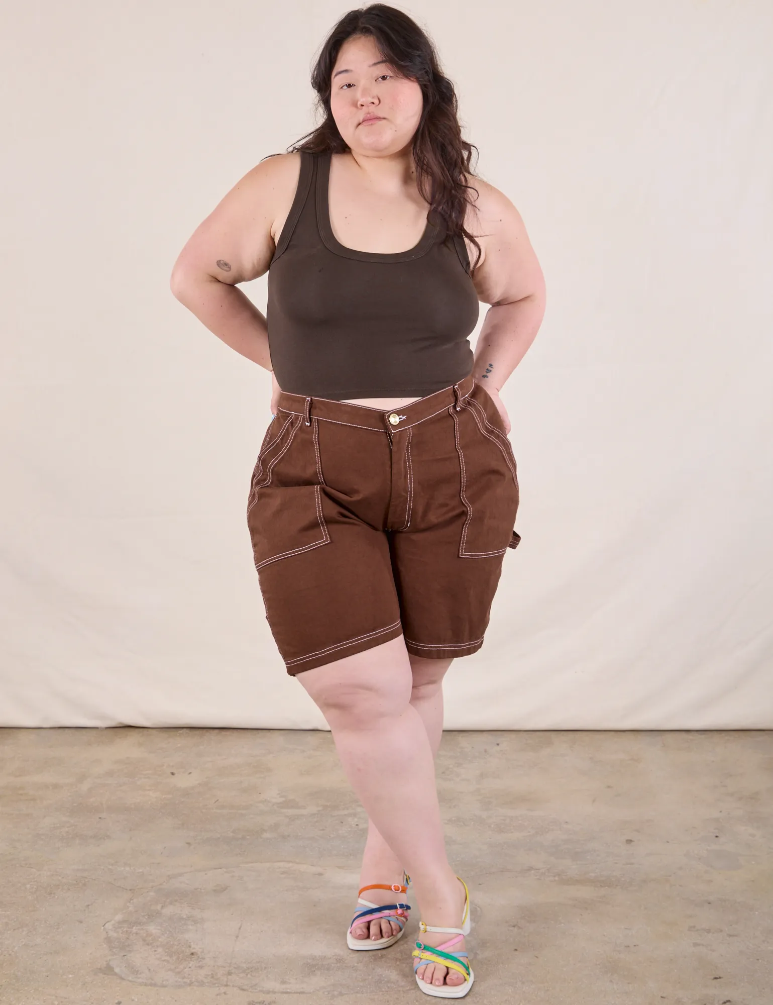 10oz Carpenter Shorts - Fudgesicle Brown sold by Big Bud Press product image thumbnail 3